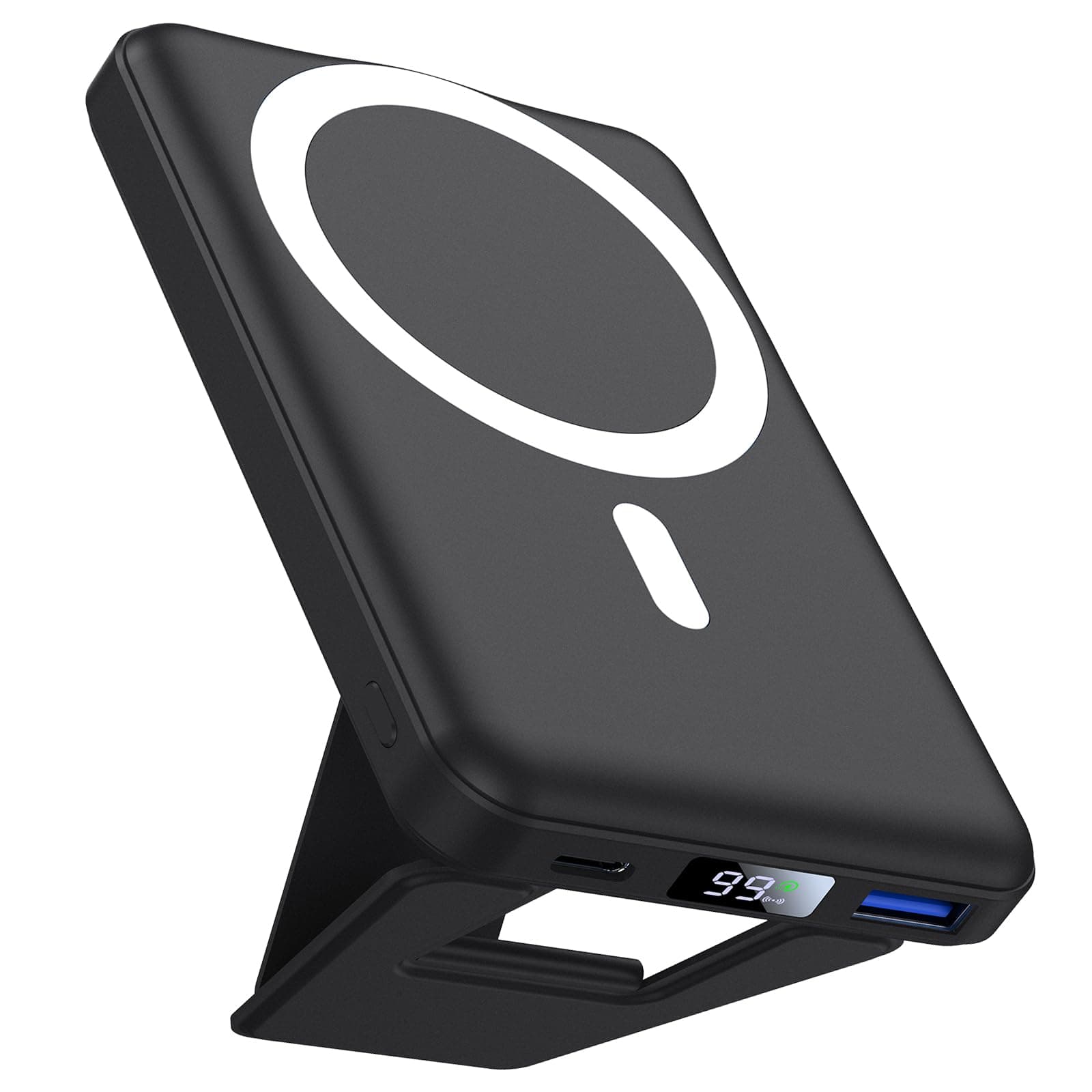 AOGUERBE Power Bank per iphone, 10000mAh per Magsafe Powerbank Magnetico Caricabatterie Portatile Wireless PD 22.5W Ricarica Rapida Batteria Esterna per iPhone 17/15/14/13/12/Mini/Pro/Pro Max