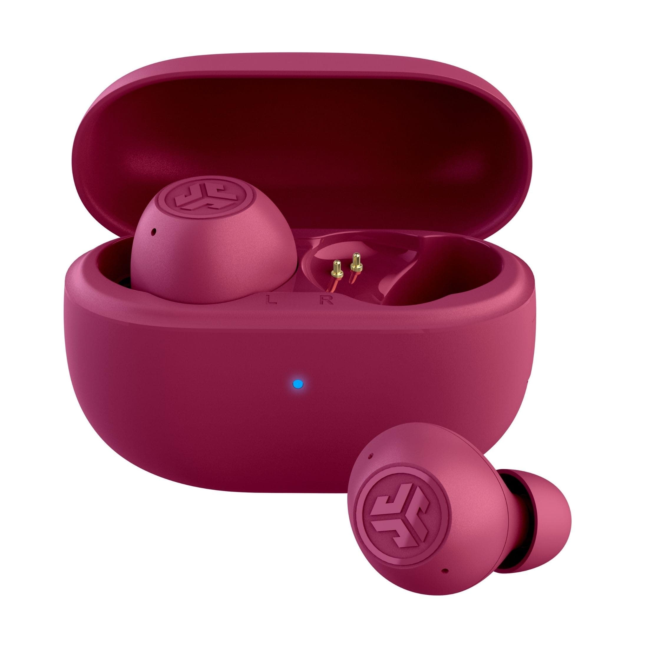 JLab Go Pop ANC Écouteurs Bluetooth avec Réduction de Bruit, 24+ h d’autonomie, Ecouteurs Intra-Auriculaires avec Micro et Multipoint, Résistants à la Transpiration IP55, Fuchsia