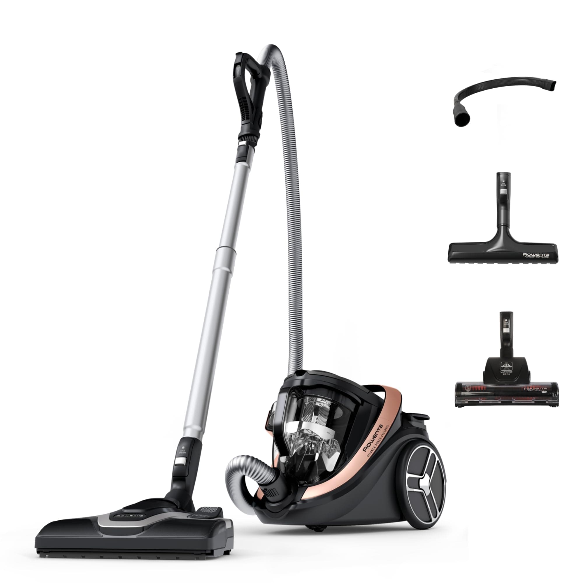 Rowenta Silence Force Cyclonic Effitech - Aspiradora sin bolsa, potencia 500 W,bajo consumo, filtración HEPA,silenciosa 59 dB(A), amplio radio 12 m,gran capacidad 2,5 L,modelo para casa y coche,RO7954
