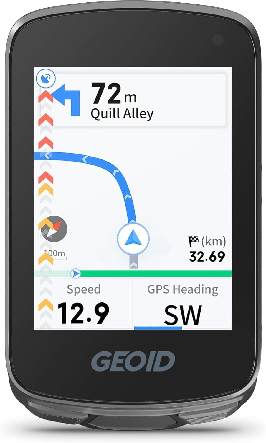 GEOID CC700 GPS Ciclocomputador Bicicleta Sin Cables con Gran Pantalla Color 2,8 Pulgadas – Ciclocomputador GPS Bicicleta con Navegación por Ruta, Ant+ & Bluetooth, IPX7 Impermeable, Autonomía 15-25H
