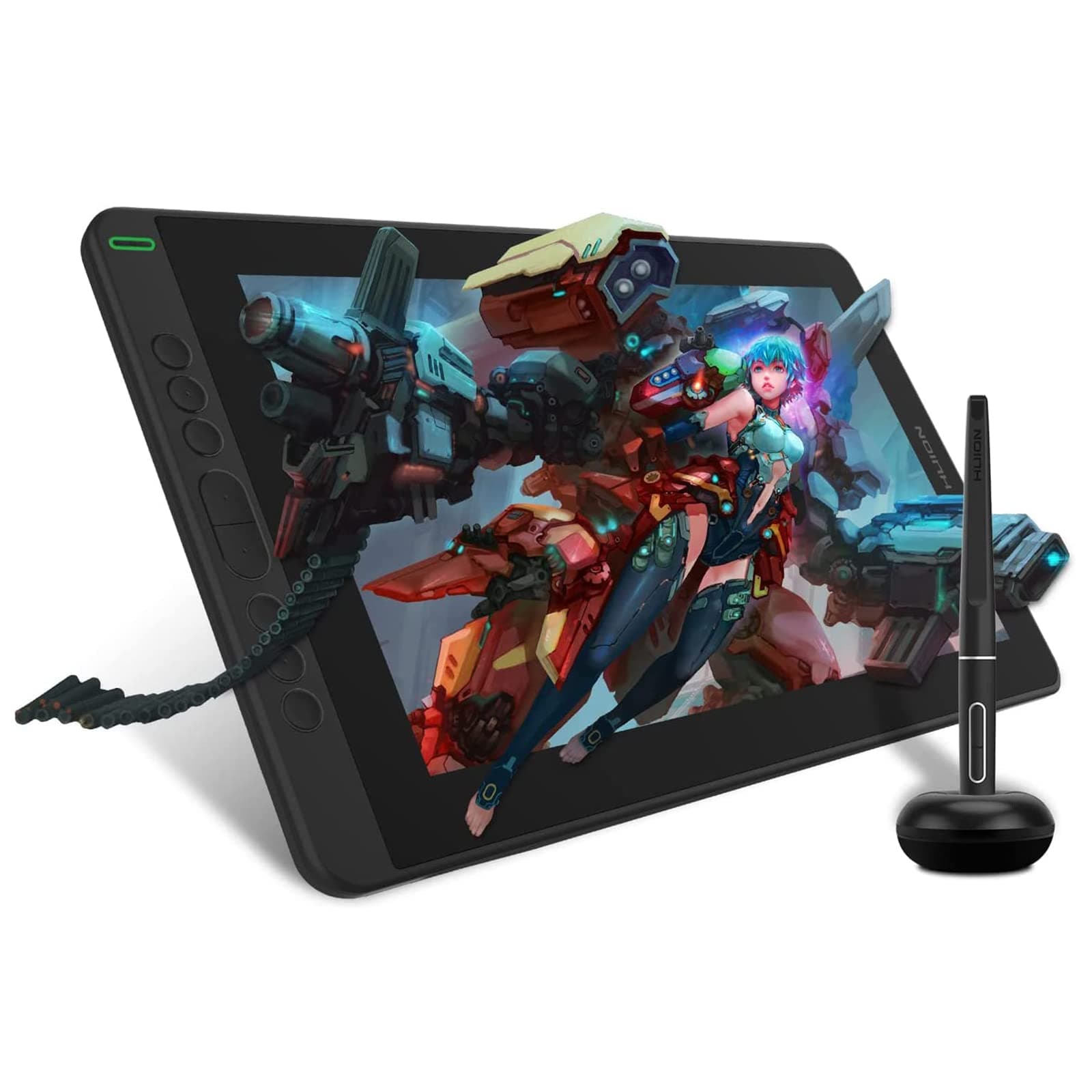 HUION Kamvas 13 Tablette Graphique avec Écran, Moniteur de Dessin de 13,3 Pouces, Ecran Entièrement Laminé, 120% sRGB, Nouveau Stylet PW517, Prise en Charge des Appareils Android