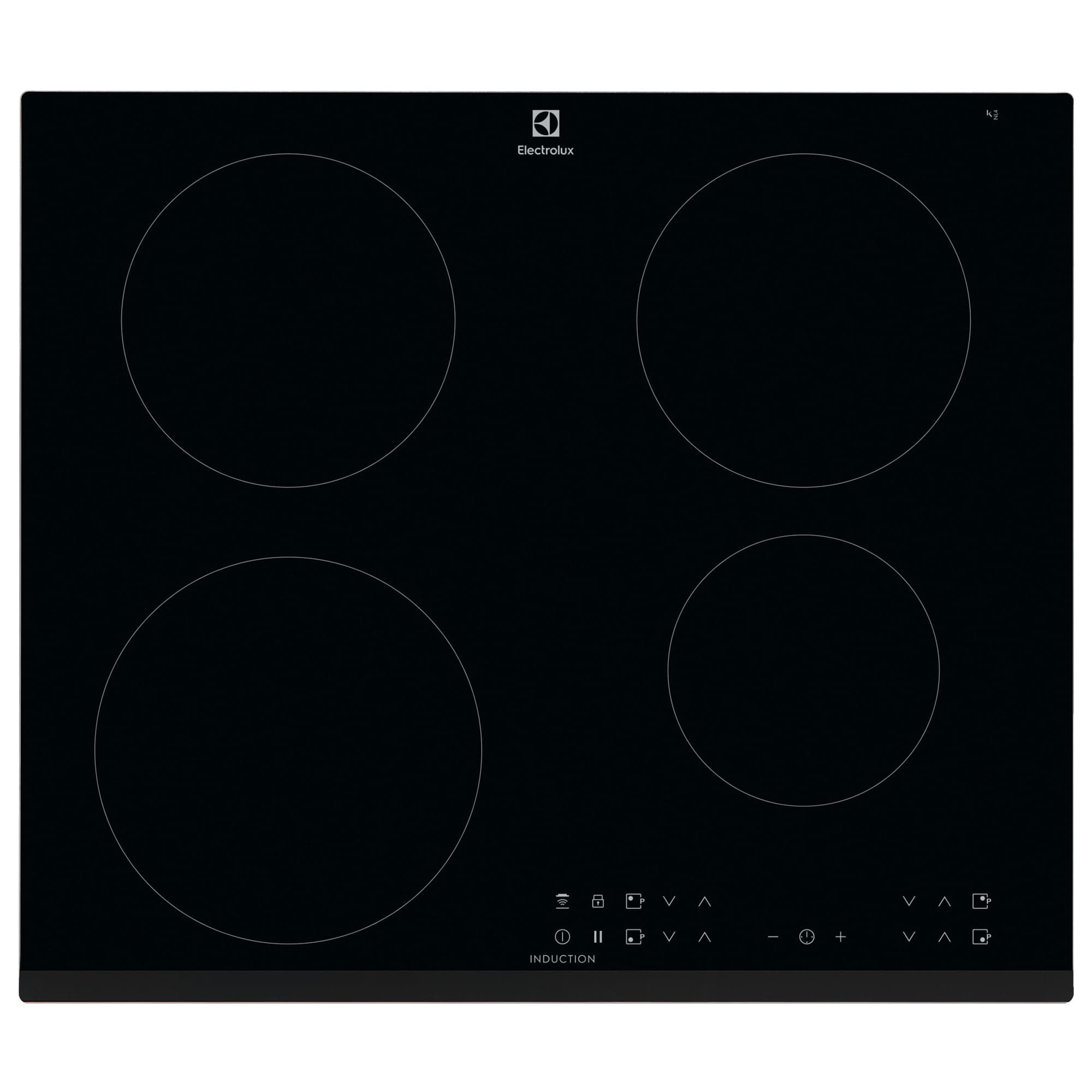 Electrolux LIT6043 – Placa de Inducción Infinite, 60 cm, 4 Zonas, Biselada Extraplana, Control Táctil, Temporizador, Función Pausa, Hob2Hood, Anclaje Easy Fix