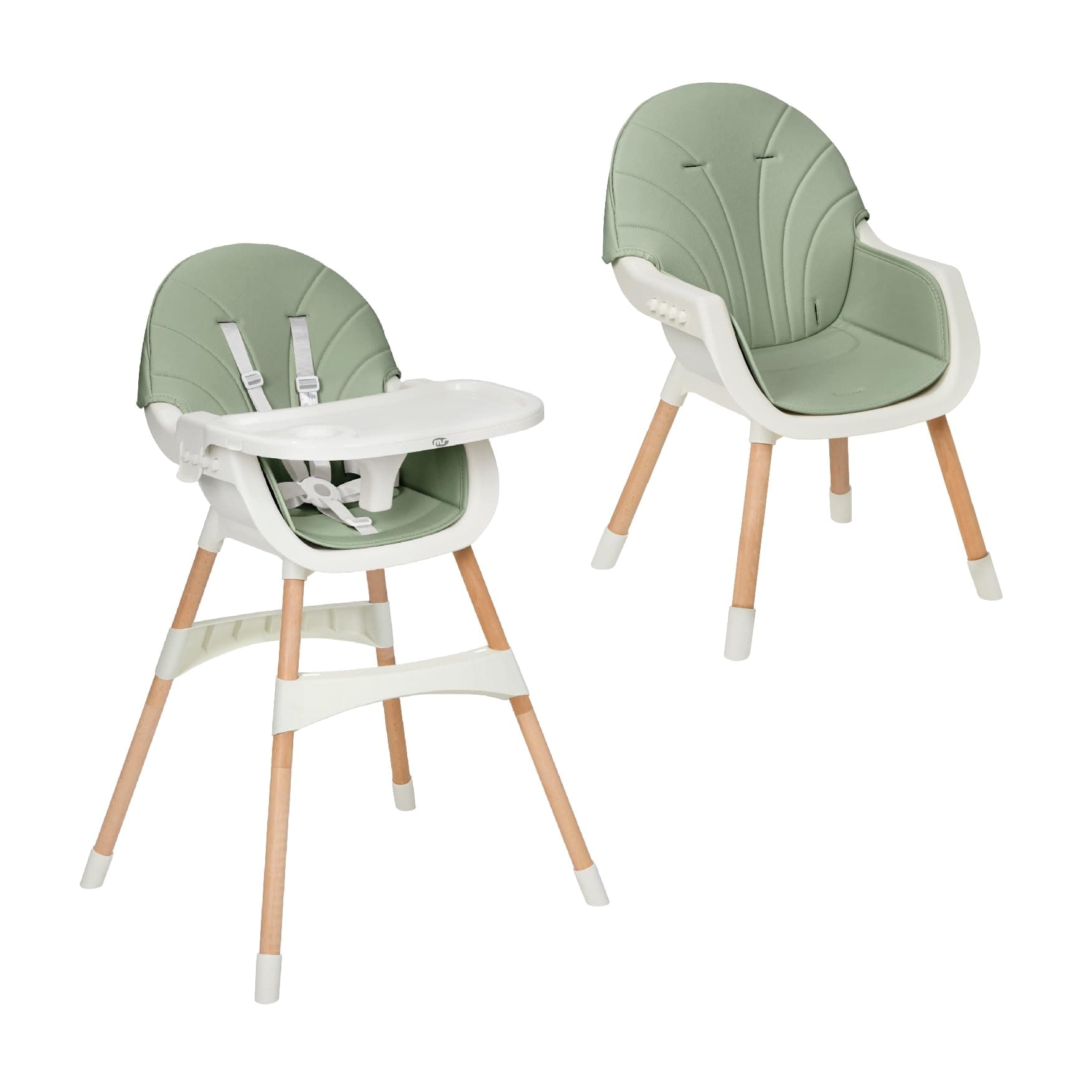 MS BabyWorld – MIKA – Trona para Bebé 3 en 1 | Convertible en Alzador y Silla | Asiento Acolchado | Plegable y Evolutiva