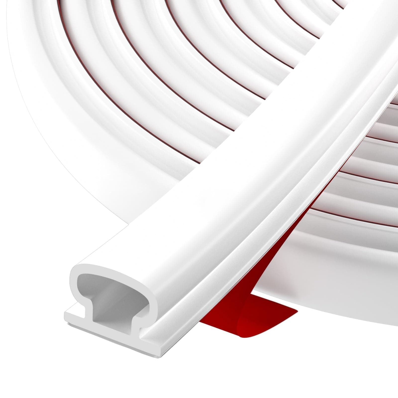 Hzetuu Guarnizione Adesiva per Finestre e Porte - Isolamento Termico e Acustico, Anti-Spifferi, Facile Applicazione, Resistente agli Agenti Atmosferici, Ideale per Casa e Ufficio, bianco, 3 Metri
