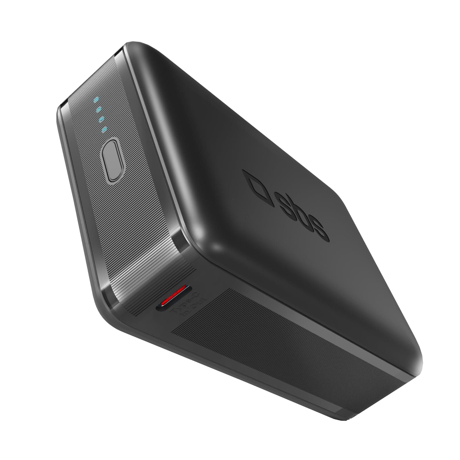 SBS NanoTube PowerBank HD, 20000mAh, 65W Power Delivery (PD 3.1 PPS), AFC | Power Bank con Ricarica Rapida, Tecnologia Alta Densità, USB-C, Caricabatterie Portatile da Viaggio, Design Compatto, Nero