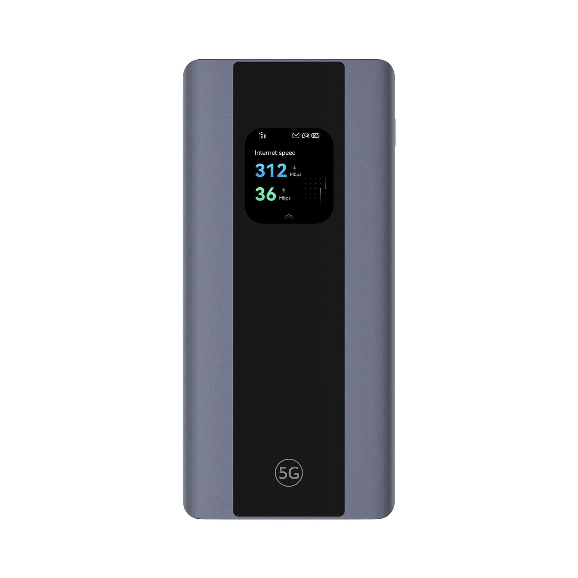Router mobile e hotspot mobile portatile 5G Mobile WiFi Pro 5, E6888, Wi-Fi 6 AX3000, DL 3600 Mbps/UL 500 Mbps, con scheda SIM, batteria da 7000m Ah come accumulatore di carica