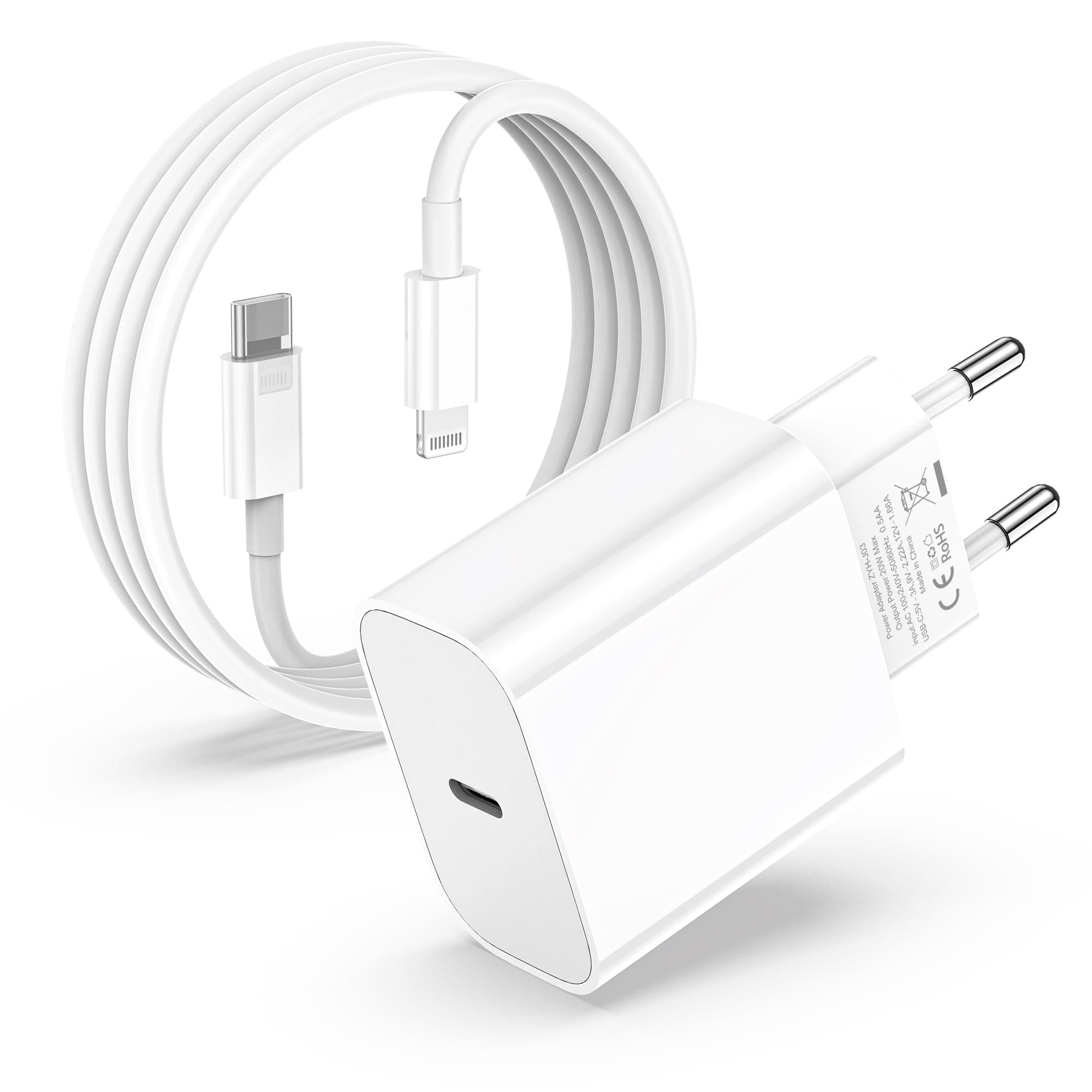 Caricatore for iPhone 14/14 Pro/14 Pro Max/14 Plus/13/12/11/XS/XR/X/SE,USB C Rapido Caricabatterie with 2M Cavo Spina Adattatore per Apple iPhone 13 Pro Max/12 Mini/11 Pro/iPad