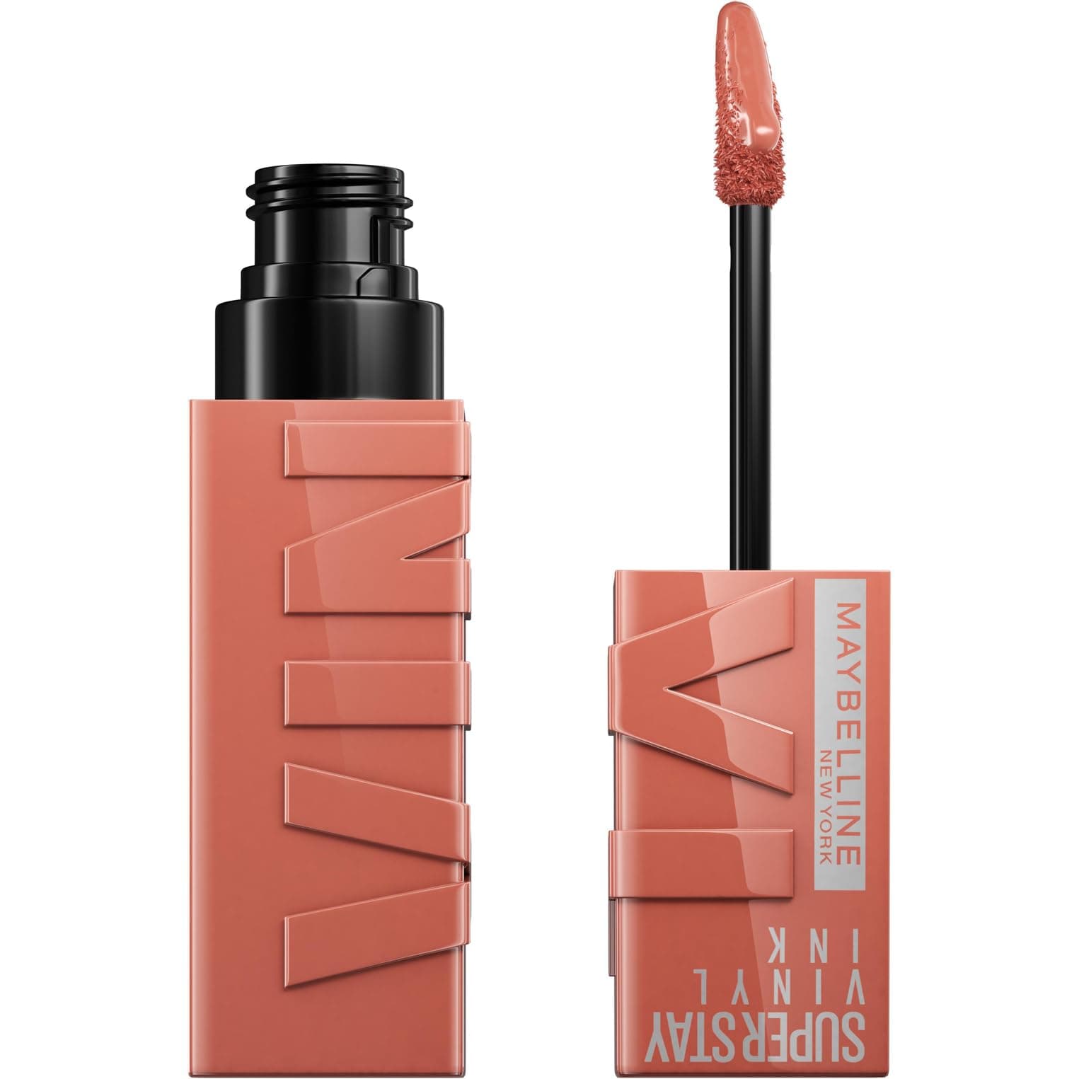 Maybelline New York Super Stay Vinyl Ink Flüssiger Lippenstift für 16H Halt & Glanz, Wischfeste & hochpigmentierte Farbe, Vinyl-Finish ohne Abfärben, Nuance: 105 Golden, 4,2ml