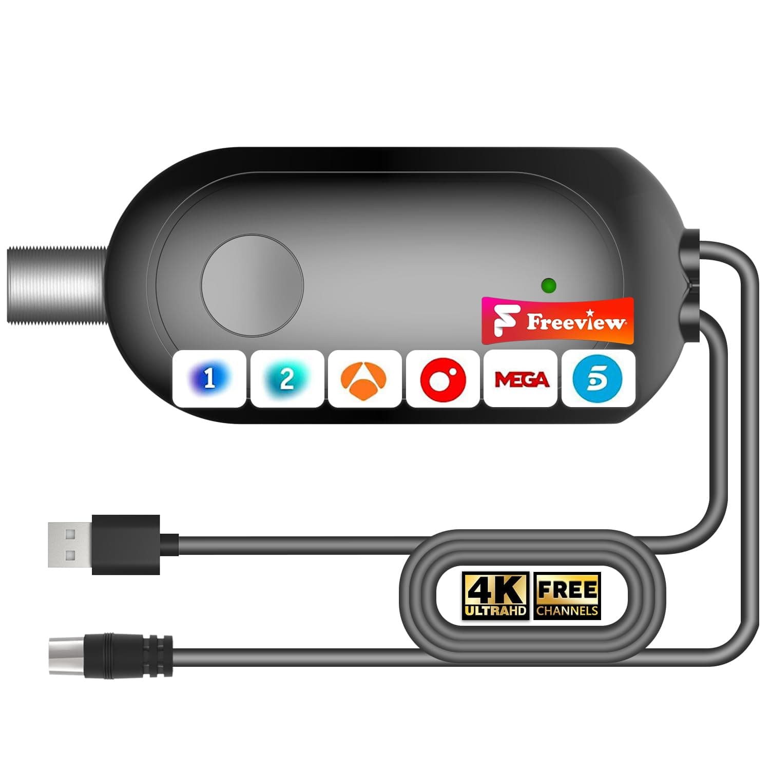 2026 Amplificador de Señal para Antena de TV Interior – Receptor de Alta Ganancia, Mejora la Recepción Digital, Reduce Ruido y Pixelado, Alimentación USB