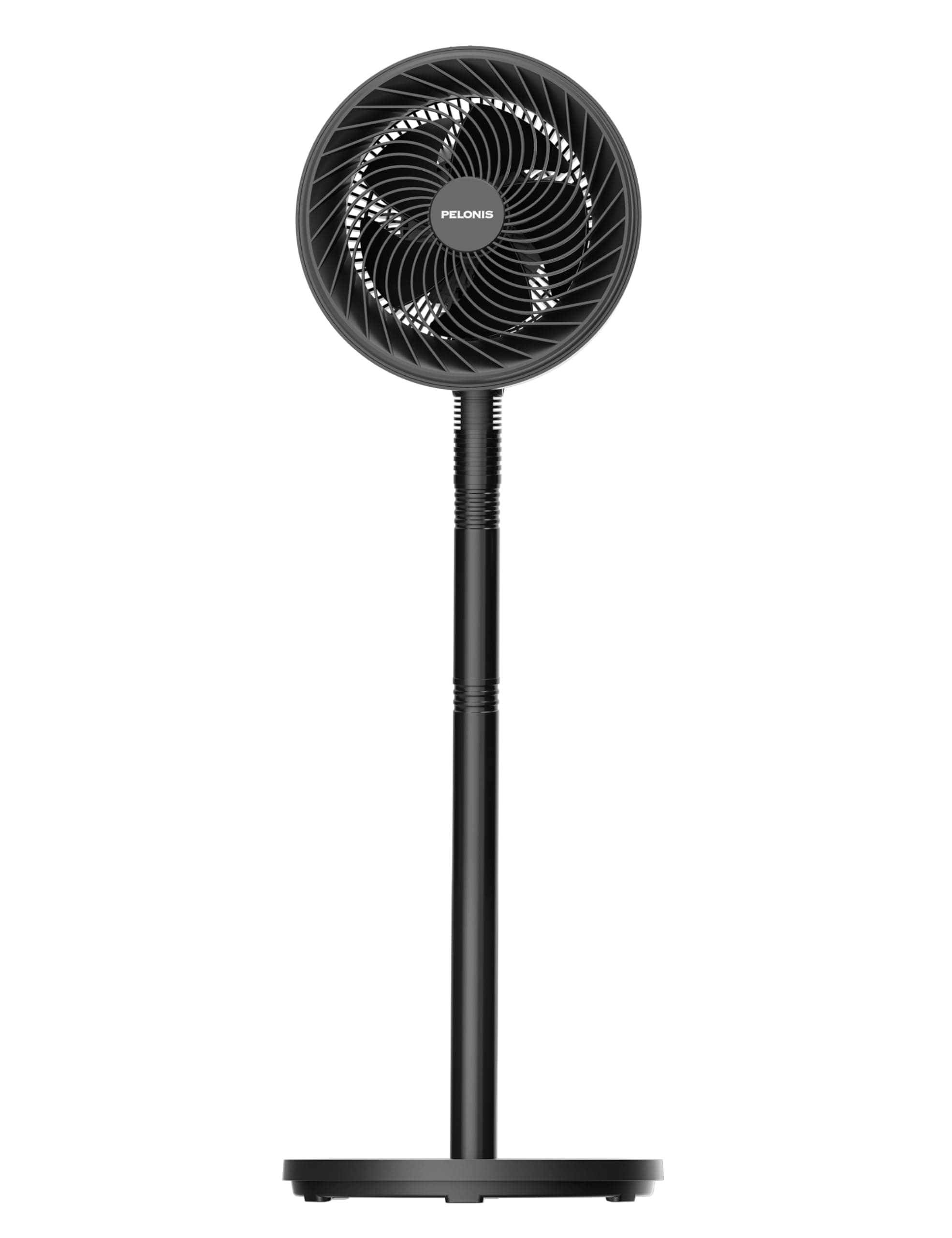 Pelonis 4 fach Höhenverstellbarer Säulenventilator Ultra Leiser Oscillierender Ventilator mit 90° Schwenkbereich & 3 Geschwindigkeiten für Schlafzimmer, Büro, Zuhause, Black
