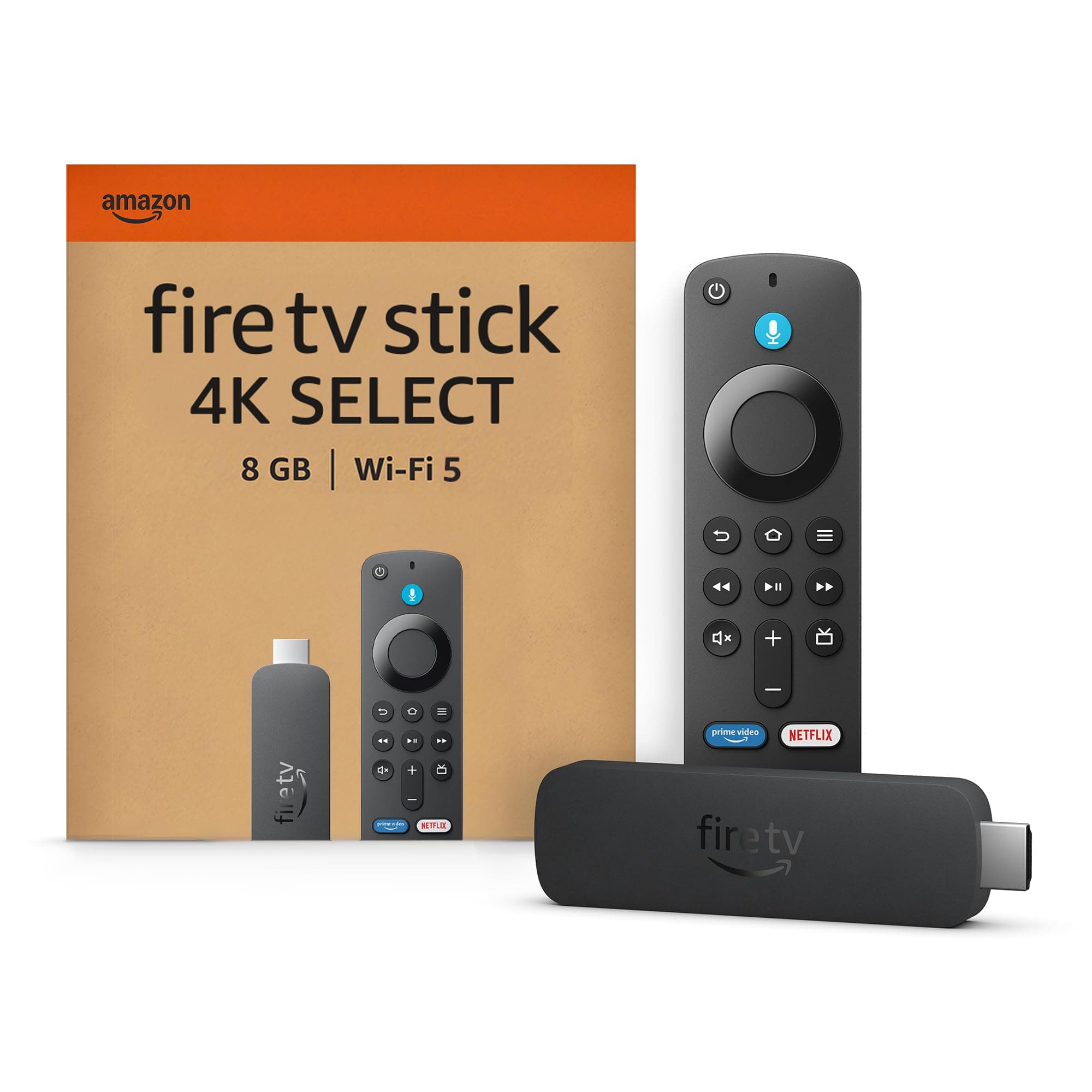 Zertifiziert und generalüberholt Amazon Fire TV Stick 4K Select (neueste Generation), beginne mit dem Streamen in 4K, Hunderttausenden von Filmen und Serienfolgen sowie kostenlosem Live-TV