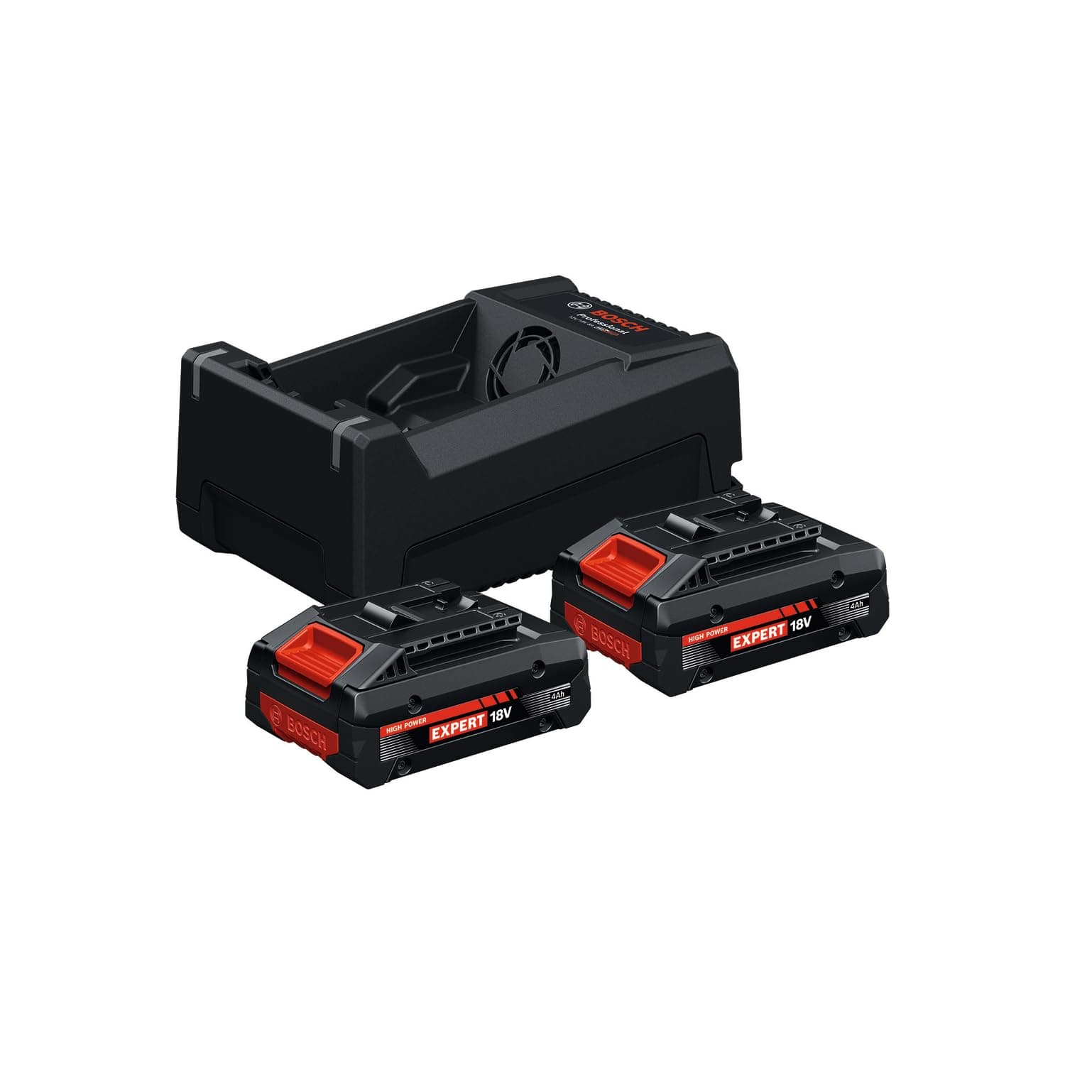 Bosch Expert 18V System Starter-Set Haute Puissance EXBA18V-40 combiné avec Chargeur Rapide Gal 12V/18-80 (Puissance Maxi Jusqu’à 2000 W)