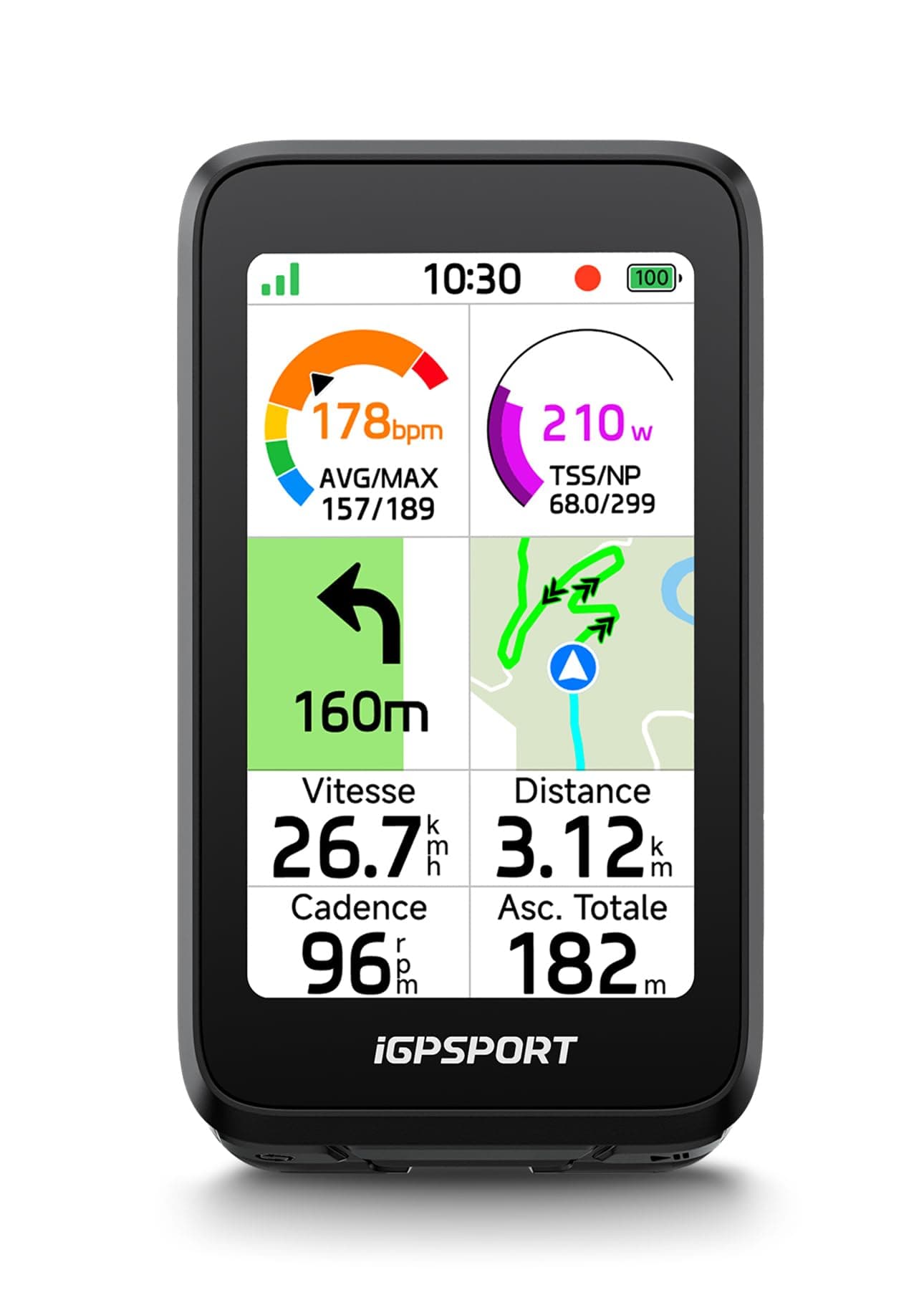 iGPSPORT BiNavi Air GPS Bicicleta con Navegación y Mapas, Predicción Giro Segura, Pantalla Táctil HD 3”, iClimb 3.0, 30h