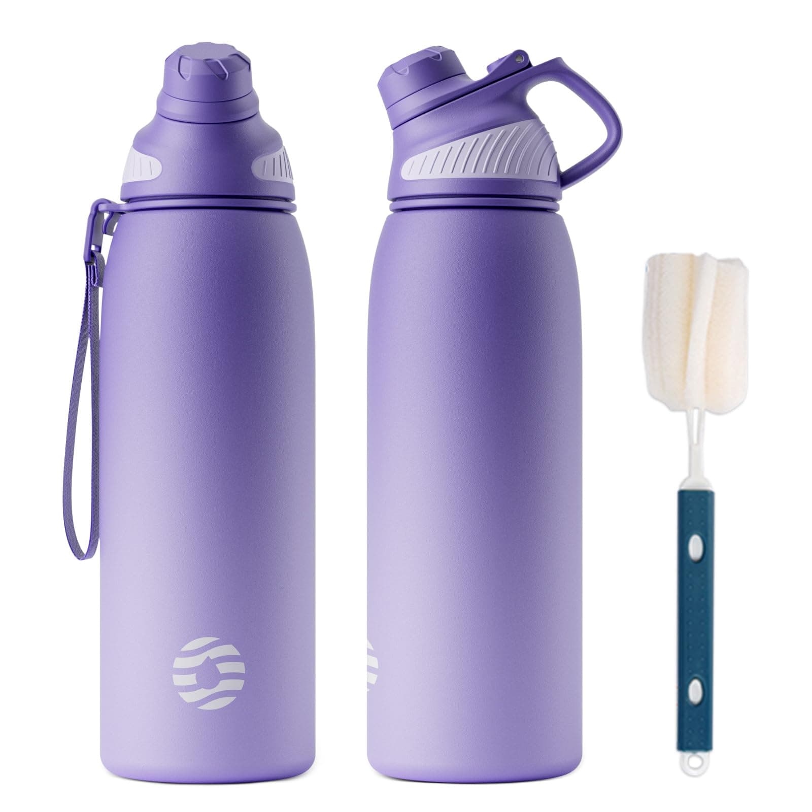 Fjbottle Botella Agua Acero Inoxidable con Tapa Magnética 1L, 800ml, 600ml, 400ml sin BPA Botella Termica para Niños, 1500ML Deportiva Termo