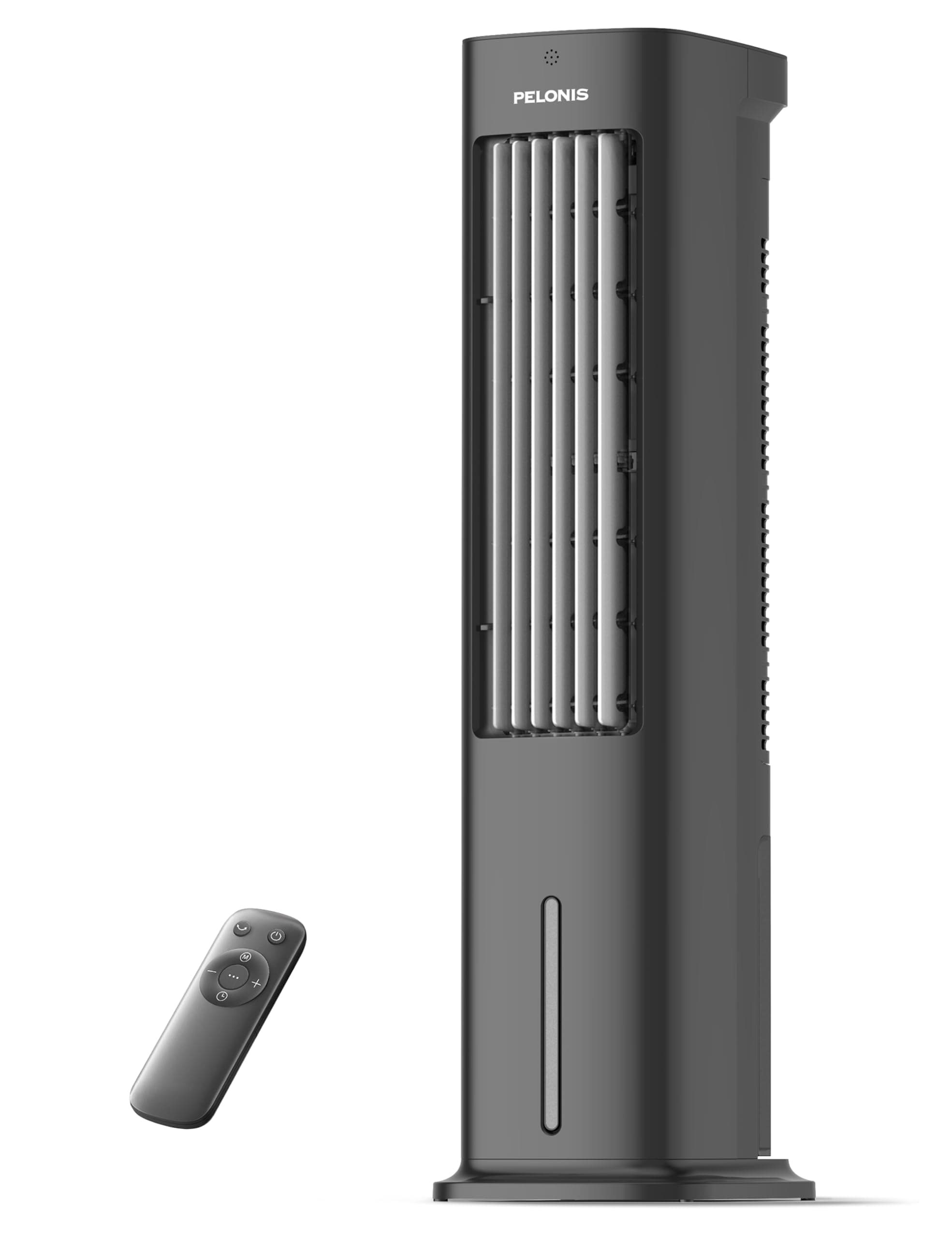 PELONIS Refroidisseur d'Air 5L avec Télécommande, 3-en-1 Portable, Ventilateur & Humidificateur, Oscillation Auto, Minuterie 7H, 2 Packs de Refroidissement
