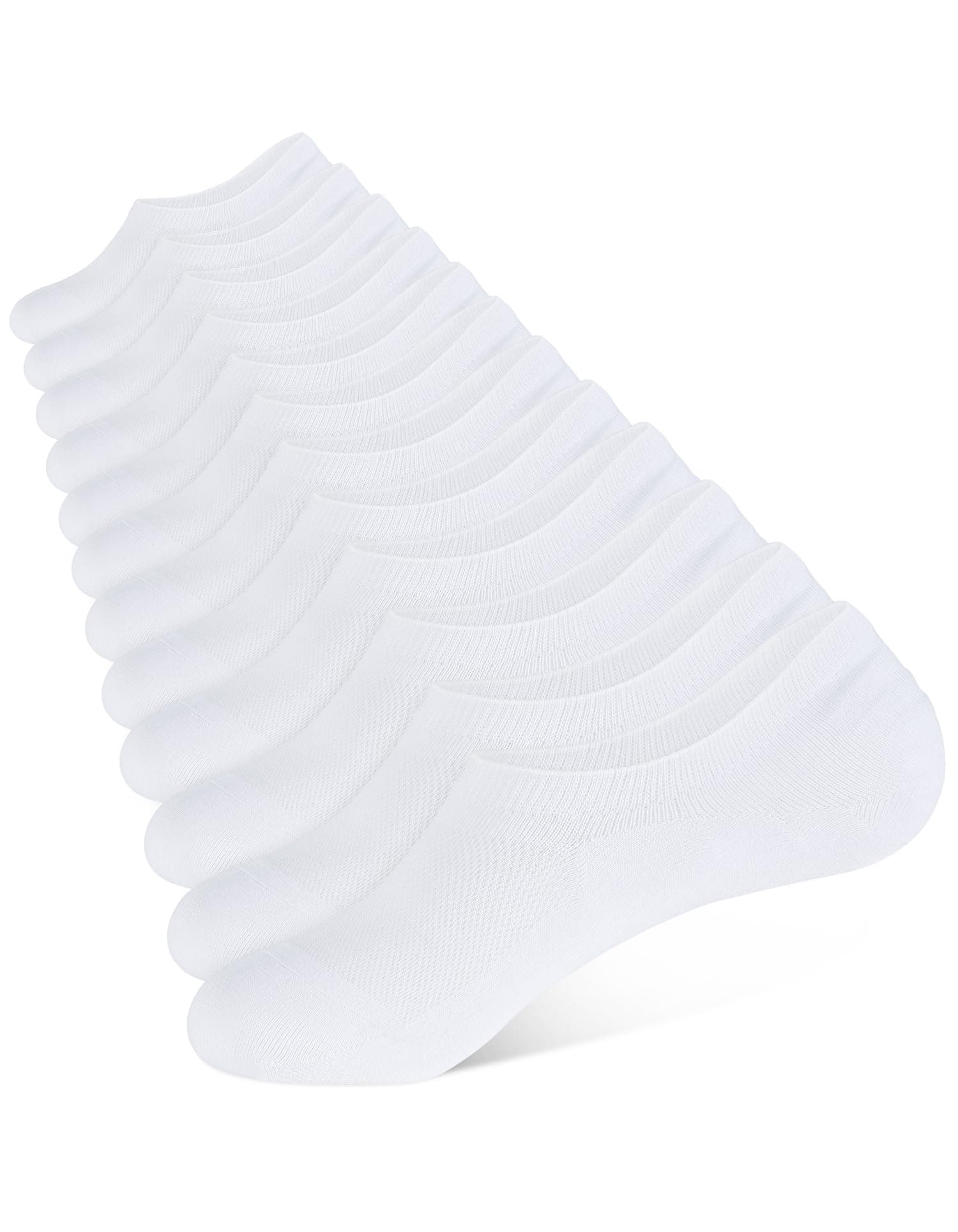 CLOSEMATE 6 Paires Chaussettes Invisibles Homme Femme Basses et Courtes en Coton Socquettes fines et élastiques 35-38 39-42 43-46 47-50 Antidérapantes pour Mocassins Souliers Loafers Baskets