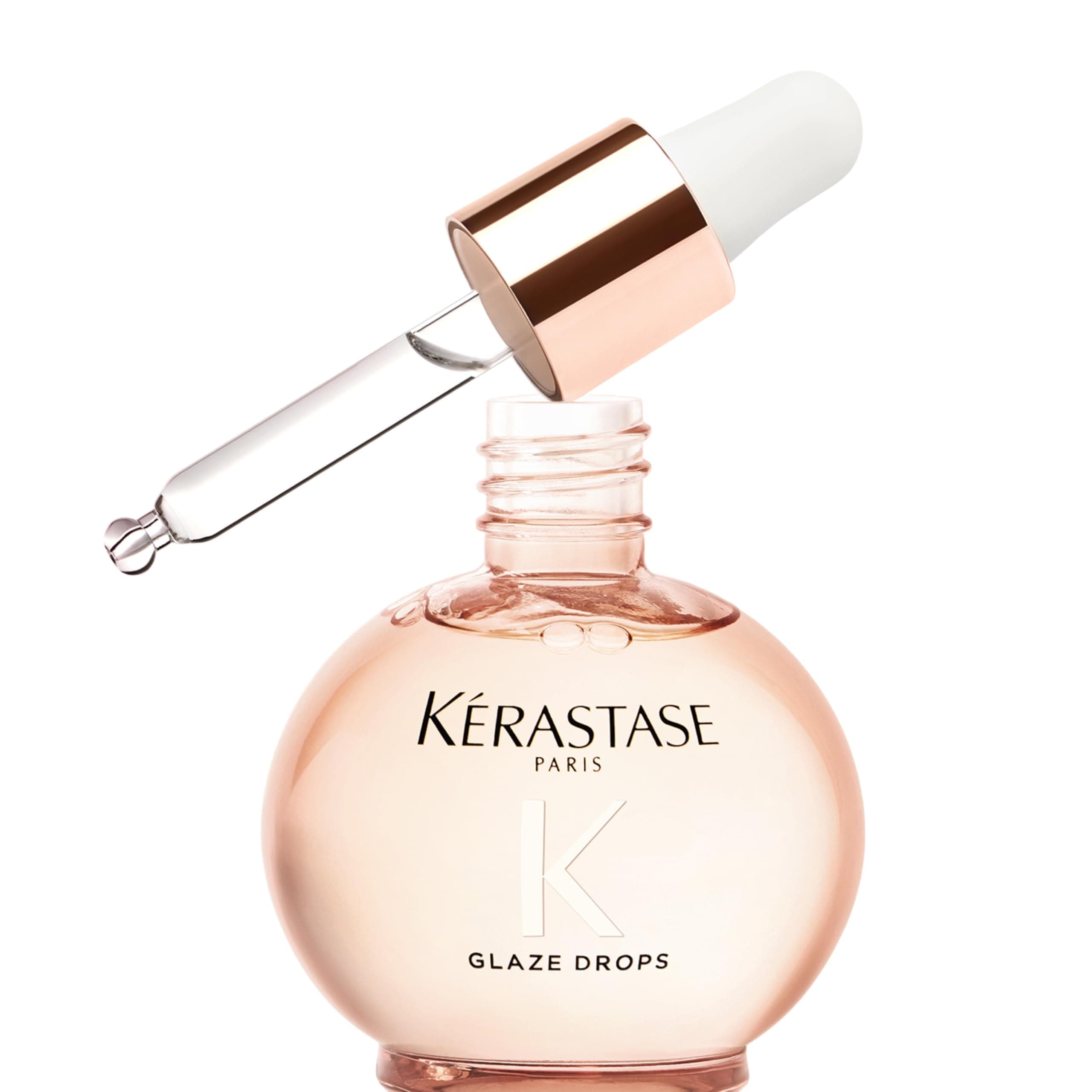 Kérastase Gloss Absolu Glaze Drops, Leichtes Haaröl für langes, zu Frizz neigendes Haar, Mit Wildrosenöl, Für ultimativen Glanz & Geschmeidigkeit, 45ml