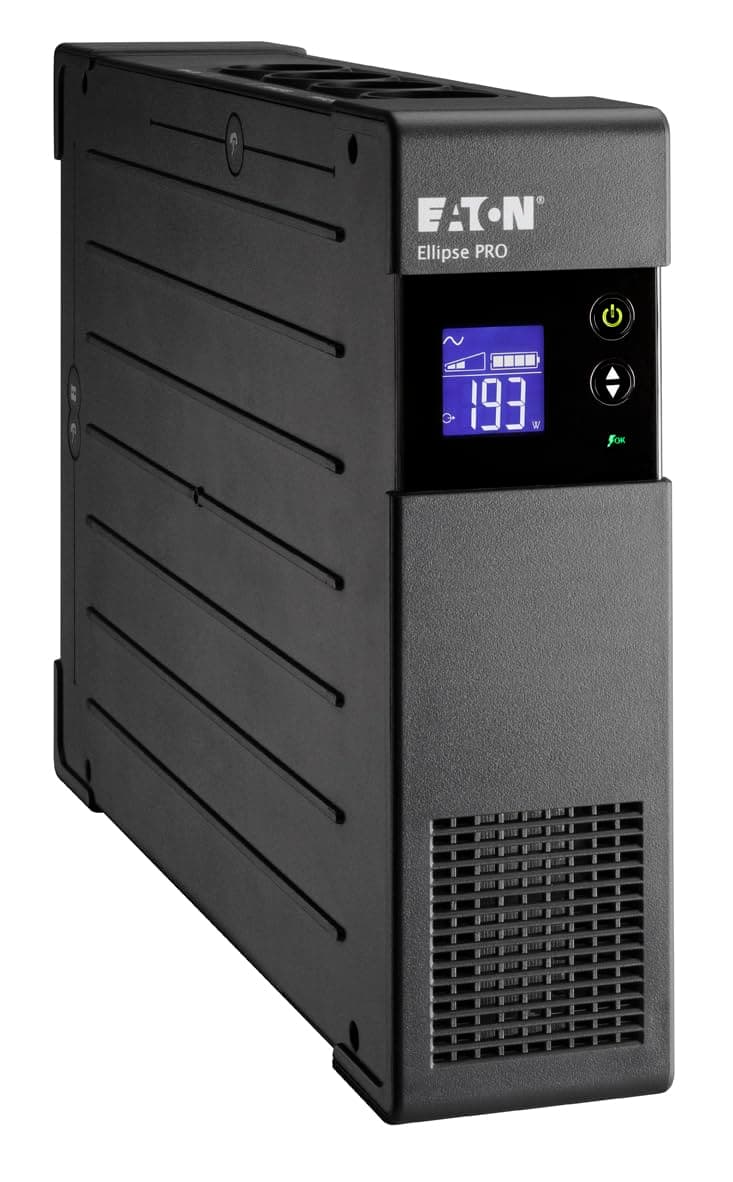 Eaton Ellipse PRO 850 DIN - UPS Line Interactive - ‎ELP850DIN - Potenza 850VA (4 prese DIN) - Regolazione della tensione (AVR) - UPS con display e interfaccia USB (cavo USB incluso) - Nero