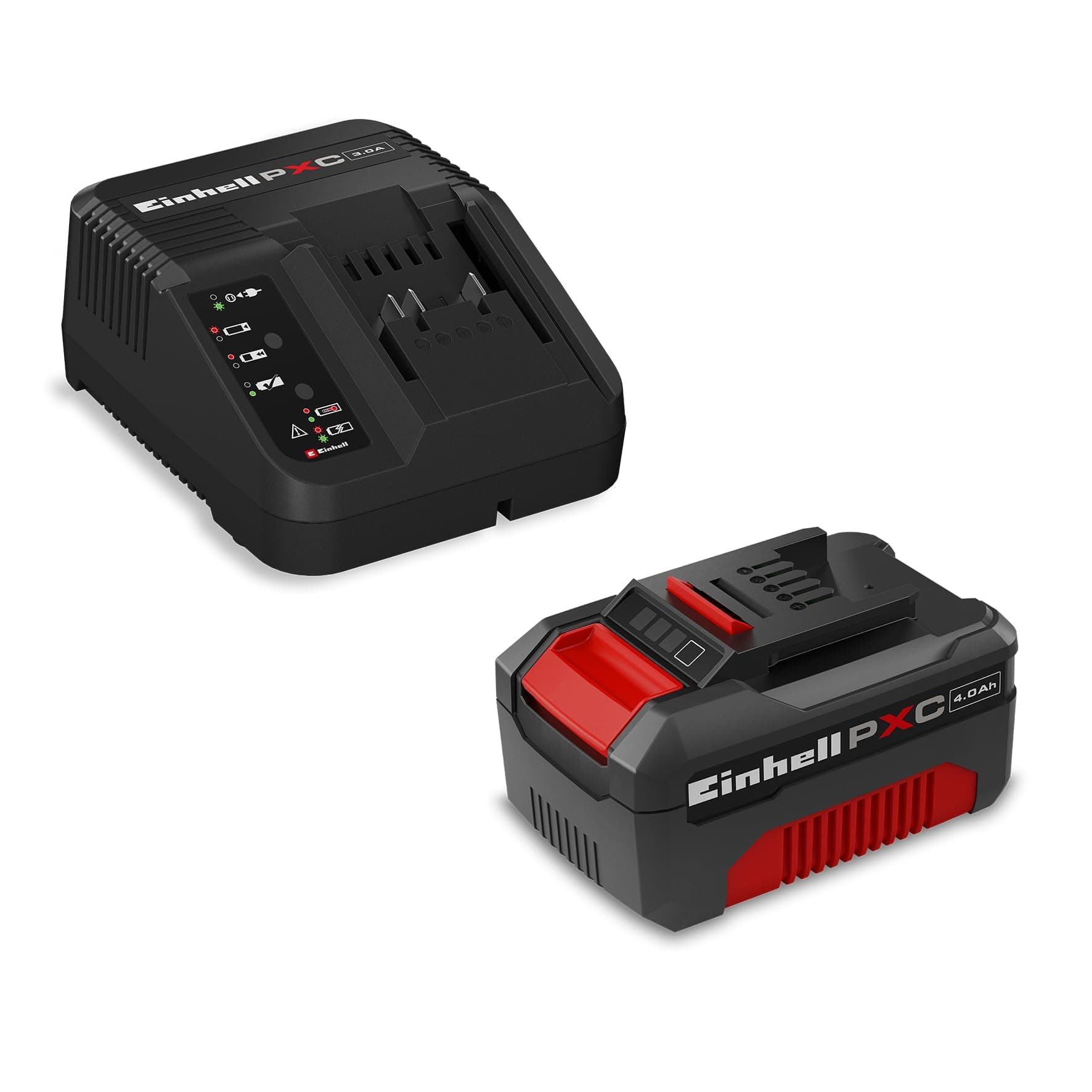 Einhell Original Kit de Inicio Batería y Cargador Power X-Change (batería de Iones de Litio, 18 V, 4,0 Ah y Cargador rápido, Apto para Todas Las Herramientas Power X-Change)