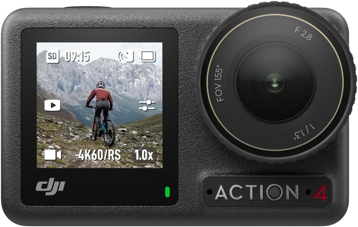 dji Osmo Action 4 Pack Esencial: cámara de acción Sumergible 4K/120 fps con un Sensor de 1/1.3 Pulgadas, Gran Rendimiento con Poca luz, Color D-Log M de 10 bits, batería Duradera de 1770 mAh