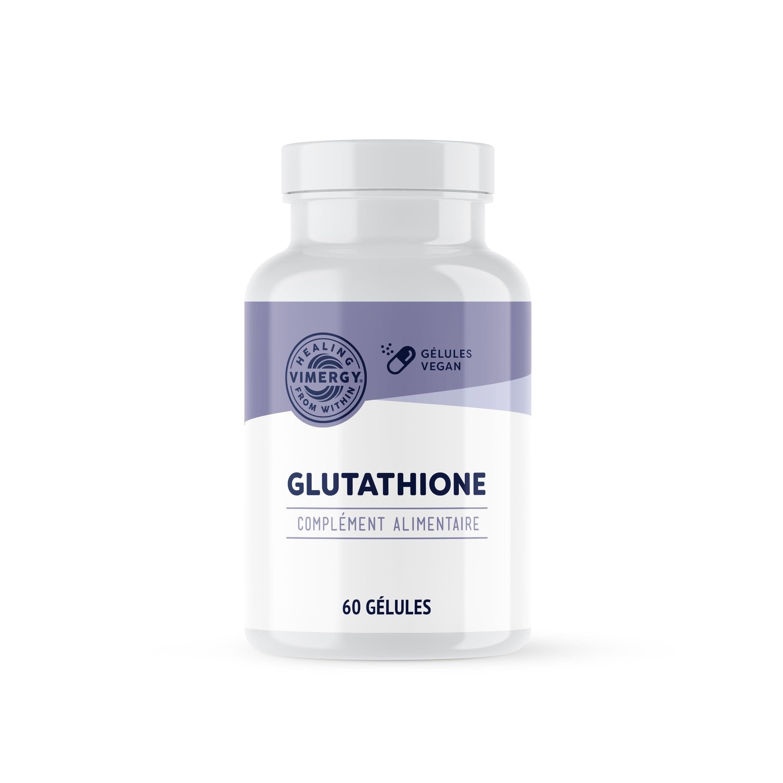 Vimergy Glutathione, Glutathion Gélule – Boîte de 150 mg, 60 portions – Antioxydant cellulaire l-Glutathion –Complément alimentaire – Gélules Végétaliennes sans Gélifiant, OGM ni Gluten, Casher