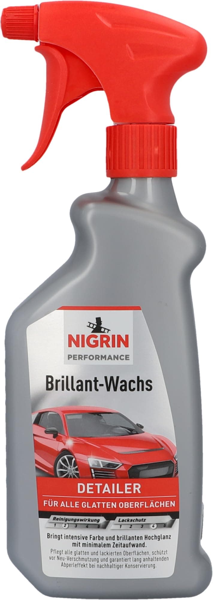 NIGRIN Performance Brillant-Wachs TURBO Auto Wachs, 500 ml Sprüh-Flasche, intensiviert Farben, bringt brillanten Hochglanz