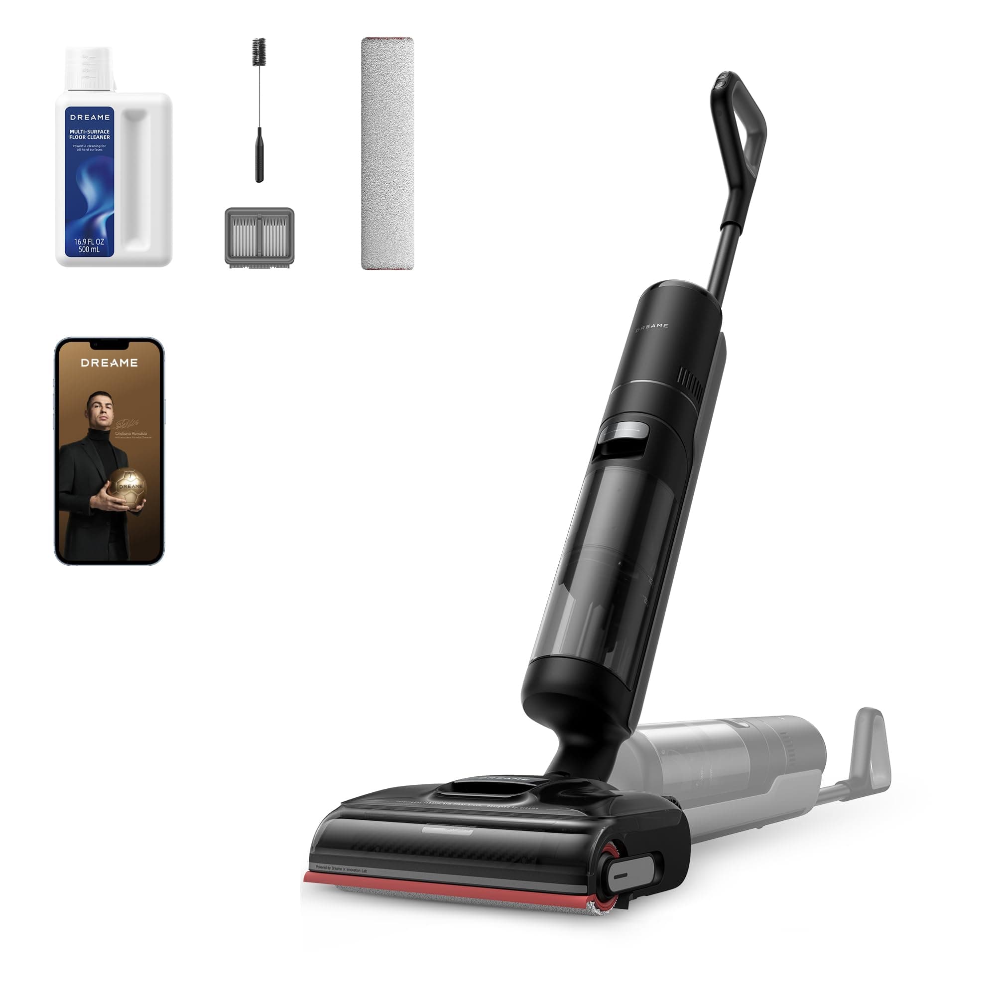 dreame H15 Pro Aspirateur Laveur, Bras robotisé AI, couv. Triple arête | aspiration 21 000Pa, antinœuds, lavage brosse immersif 100 °C, séchage 5 min 90 °C, portée à plat 180°, contrôle par app