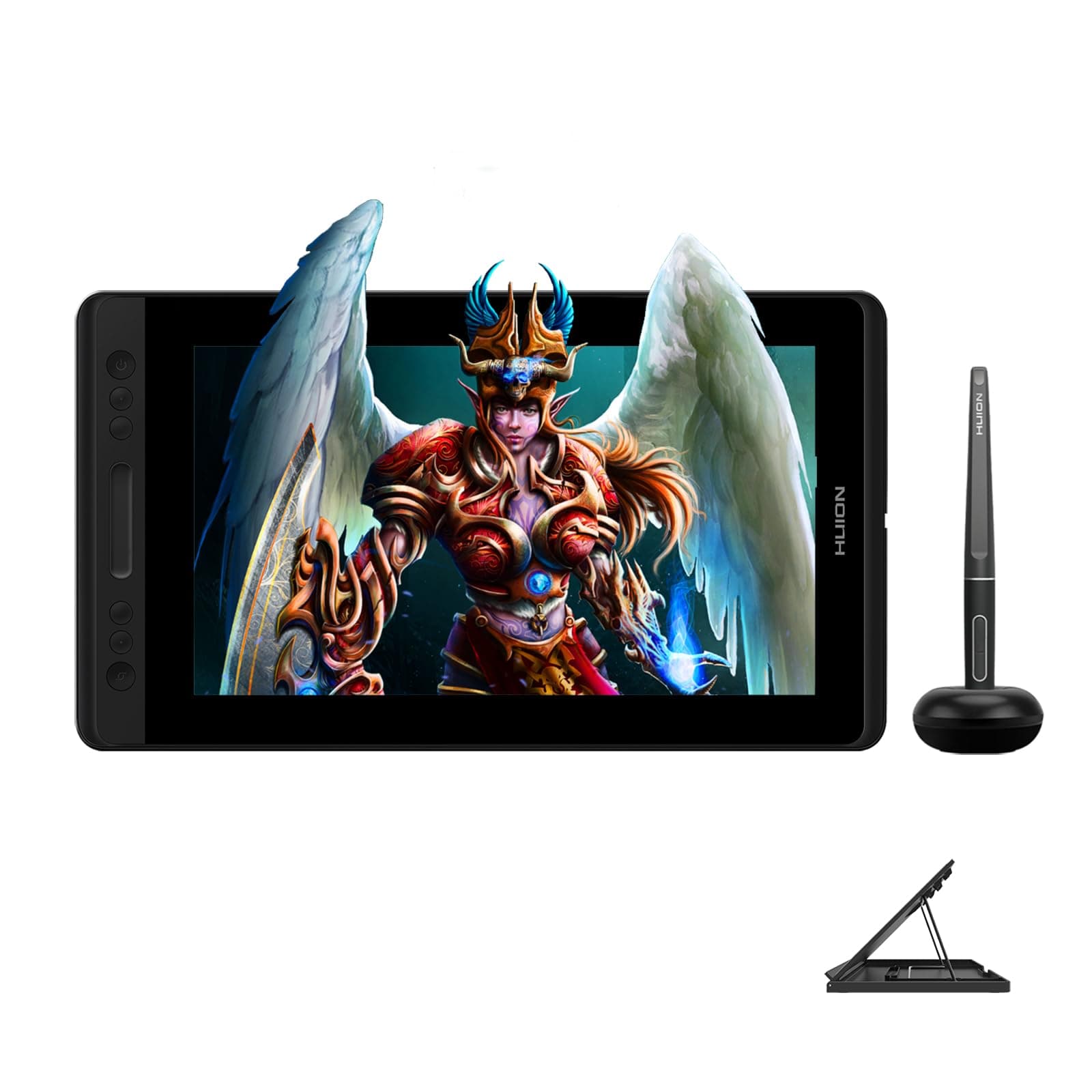 HUION KAMVAS Pro 13 Tablette Graphique avec Ecran HD 13.3 Pouces Moniteur de Dessin, idéal pour Peinture, retouche Photo, et Le télétravail, Compatible avec Chromebook, Windows & Mac