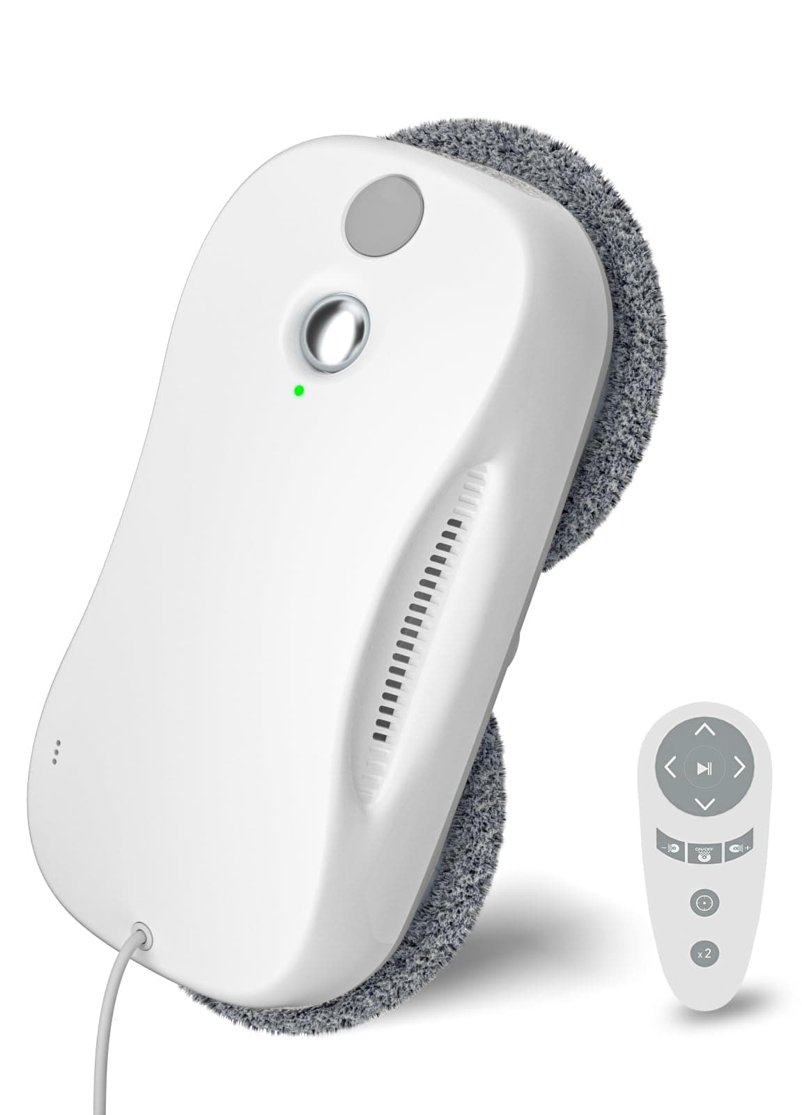 S9 Robot Laveur de Vitre, 5 800 Pa Lave Vitre Automat Nettoyeur, Planification Intelligente du Parcours Double Pulvérisation Réservoir 60ml Système de Sécurité Multicouche