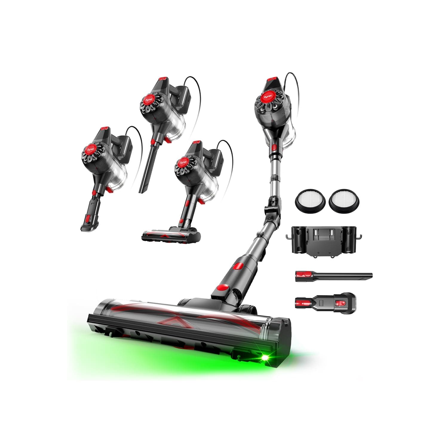 CM120 Aspirapolvere con Filo 70KPa/600W, Scopa Elettrica Potente con Supporto da Parete, Sistema Multiciclonico, Tubo Pieghevole, Antigroviglio, Cavo 7M, 1,5L, per Tappeti/Pavimenti/Peli di Animali