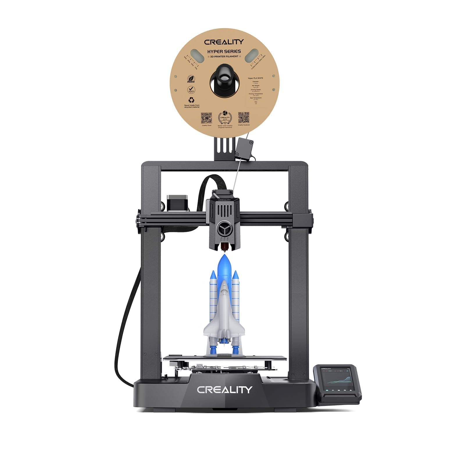 Creality Imprimante 3D Ender 3 V3 KE, 500 mm/s Haute Vitesse Impression avec Calibrage Automatique, 300 ℃ Haute-Tempe Sprite Extrudeuse Directe, Double Ventilateur, 220x220x240 mm pour Les Débutants