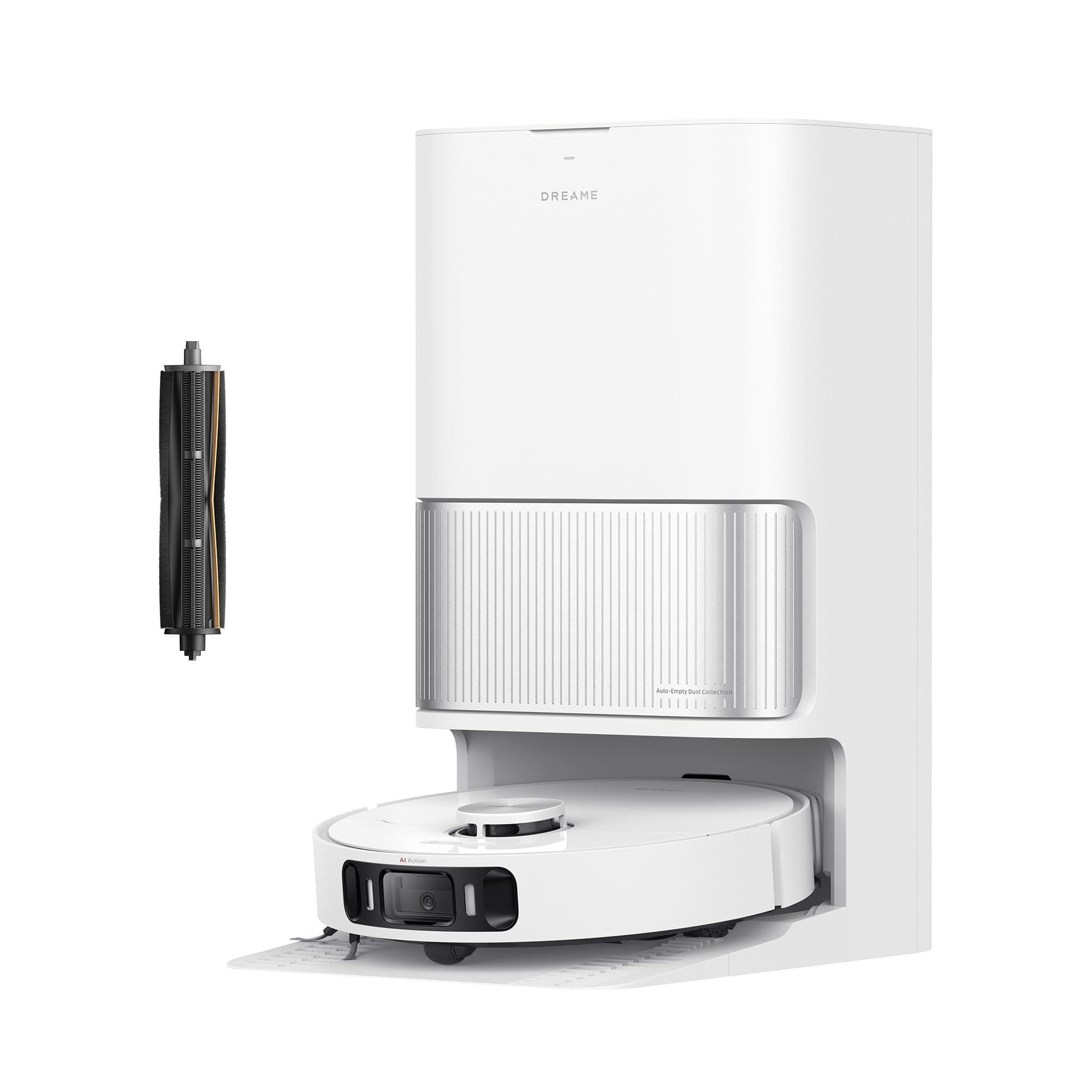 dreame L40 Ultra AE Robot Aspirateur et Serpillière Autonome, 19 000 Pa Aspiration Puissante, Nettoyage Sec-Humide, Dock Tout-en-1 Vidange Automatique, 2 Brosses Incluses