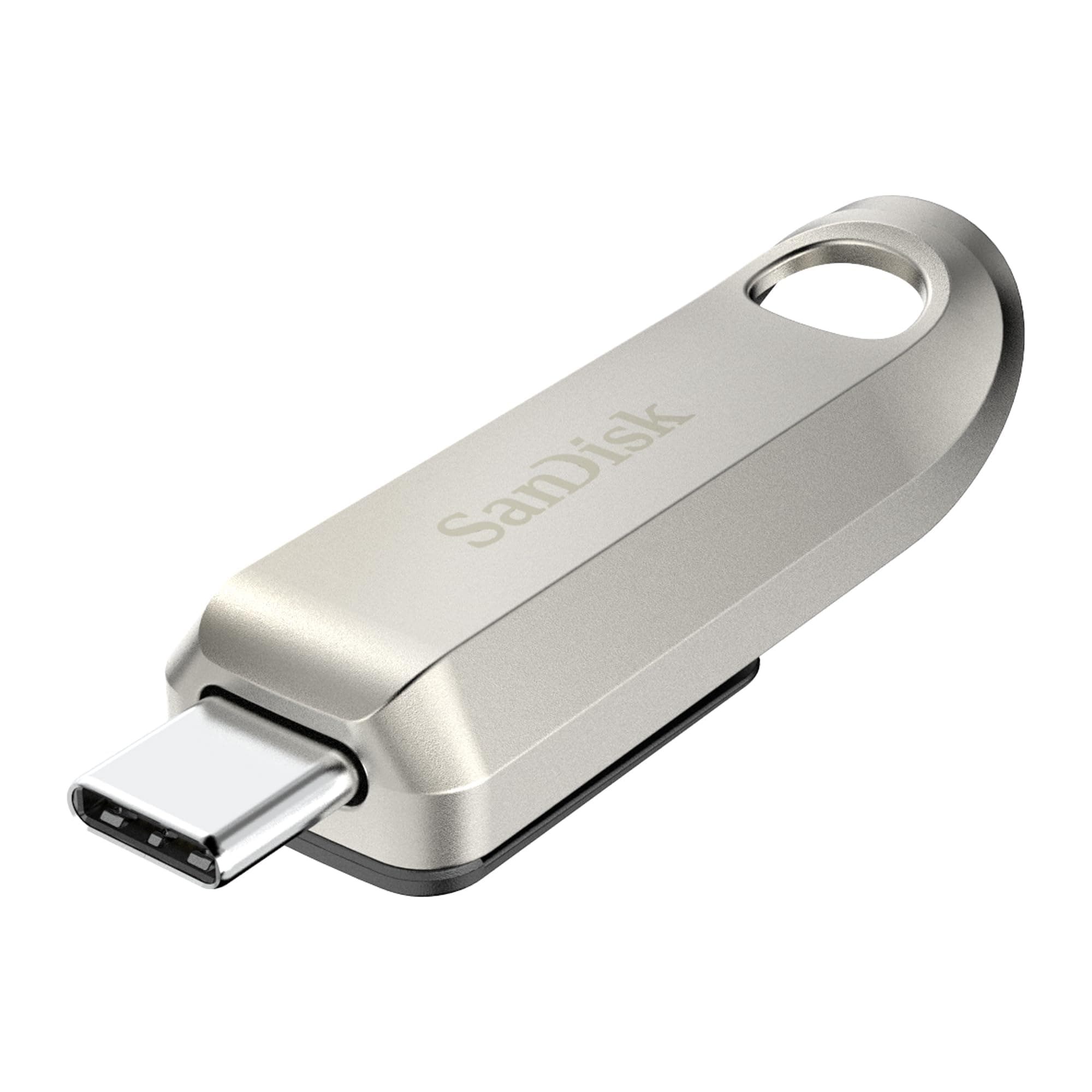 SanDisk Ultra Luxe Pendrive 256 GB Memoria USB Type-C (Unidad Flash, velocidad de lectura hasta 400 MB/s, USB 3.2 Gen 1, Connector Retráctil, Diseño metálico) Plata