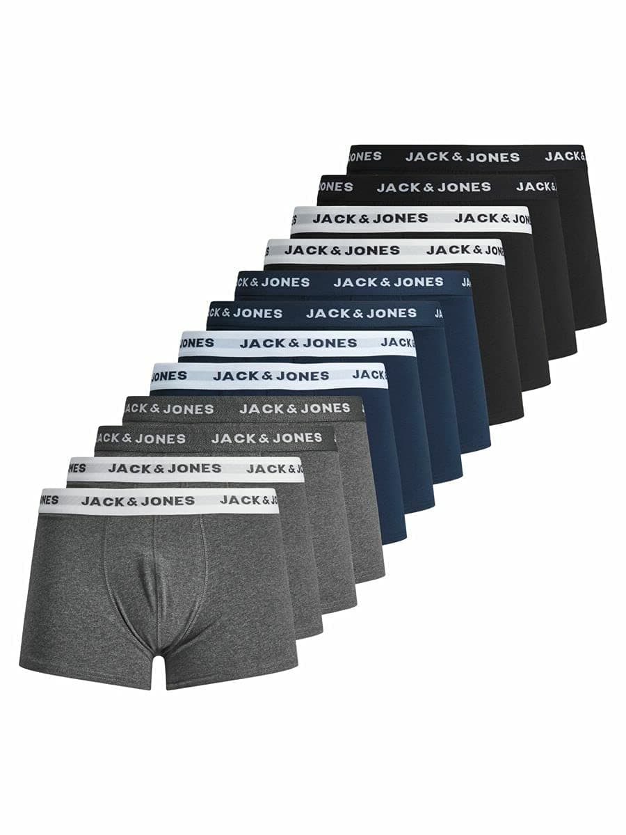 Jack & Jones Herren Jacsolid Trunks 12 Packs Boxershorts