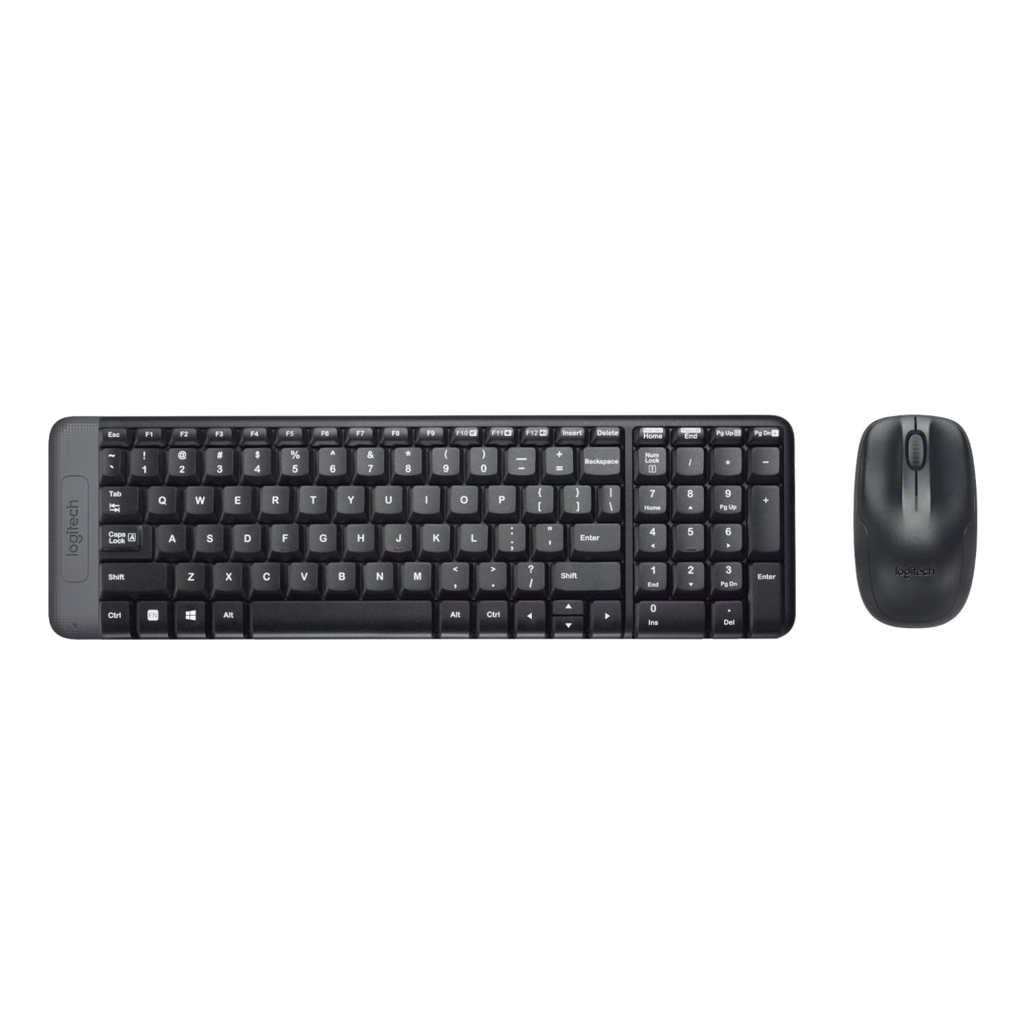 Logitech MK220 Combo con Teclado y Ratón Inalámbrico Compacto para Windows, Inalámbrico a 2,4 GHz con Receptor USB Unifying, Batería para 24 Meses, PC, Portátil, Disposición QWERTY Español - Negro