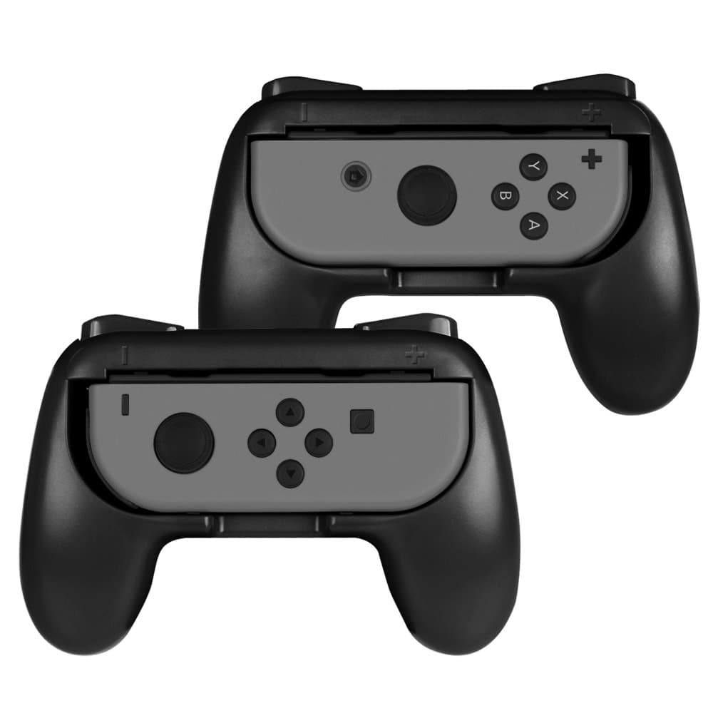 FINTIE Grip Kompatibel mit Switch/Switch OLED Modell Joy-Con - [2 Stück] Ergonomisches Design Verschleißfeste Komfort Griff Kit Griffhalter Kompatibel mit Switch Konsole Joy-Con Controller, Schwarz