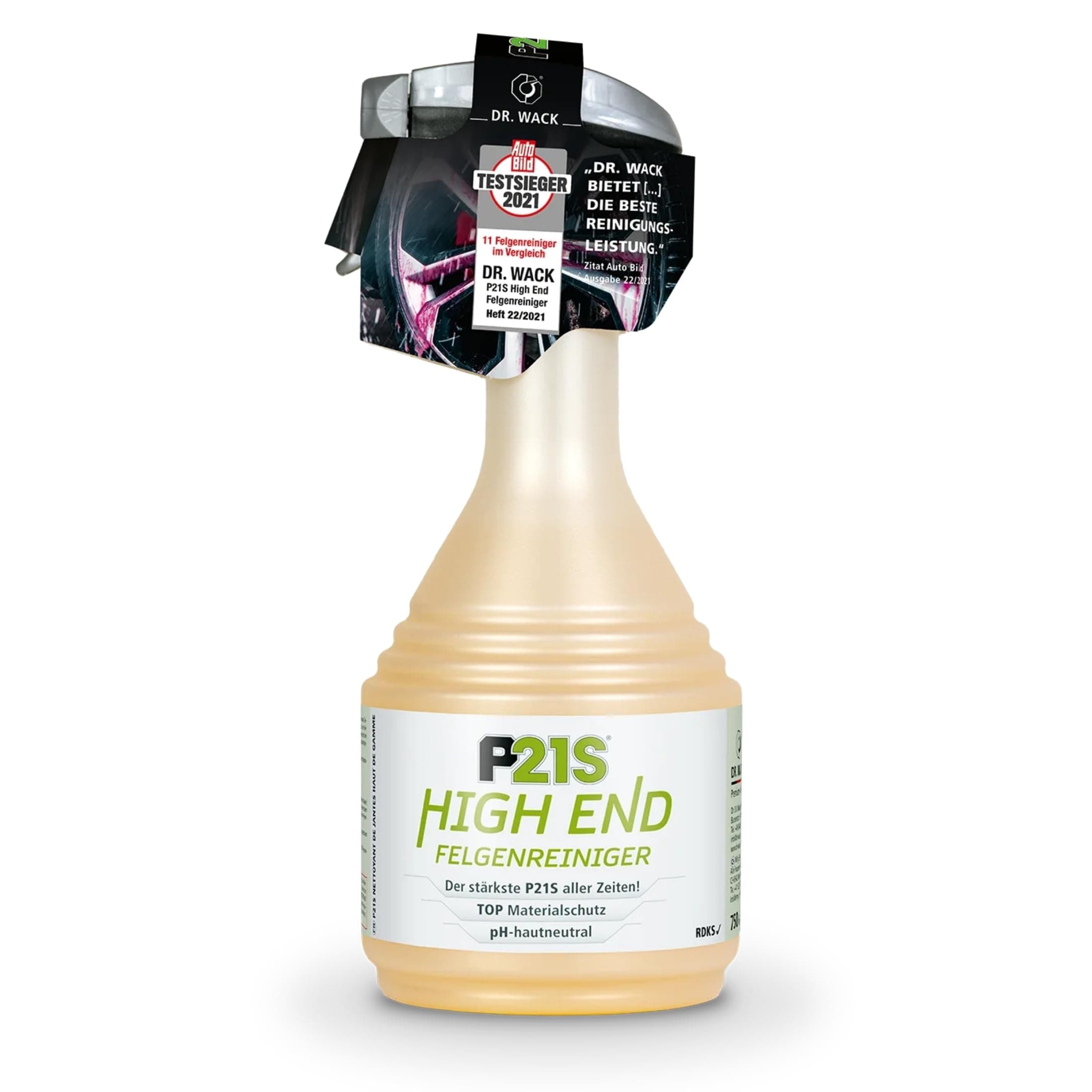 DR. WACK - P21S HIGH END Felgenreiniger 750 ml - Felgen Spray mit Gel-Formel & Wirkindikator - Schnelle & schonende Reinigung - pH-hautneutral & biologisch abbaubar - Hochwertige Autopflege