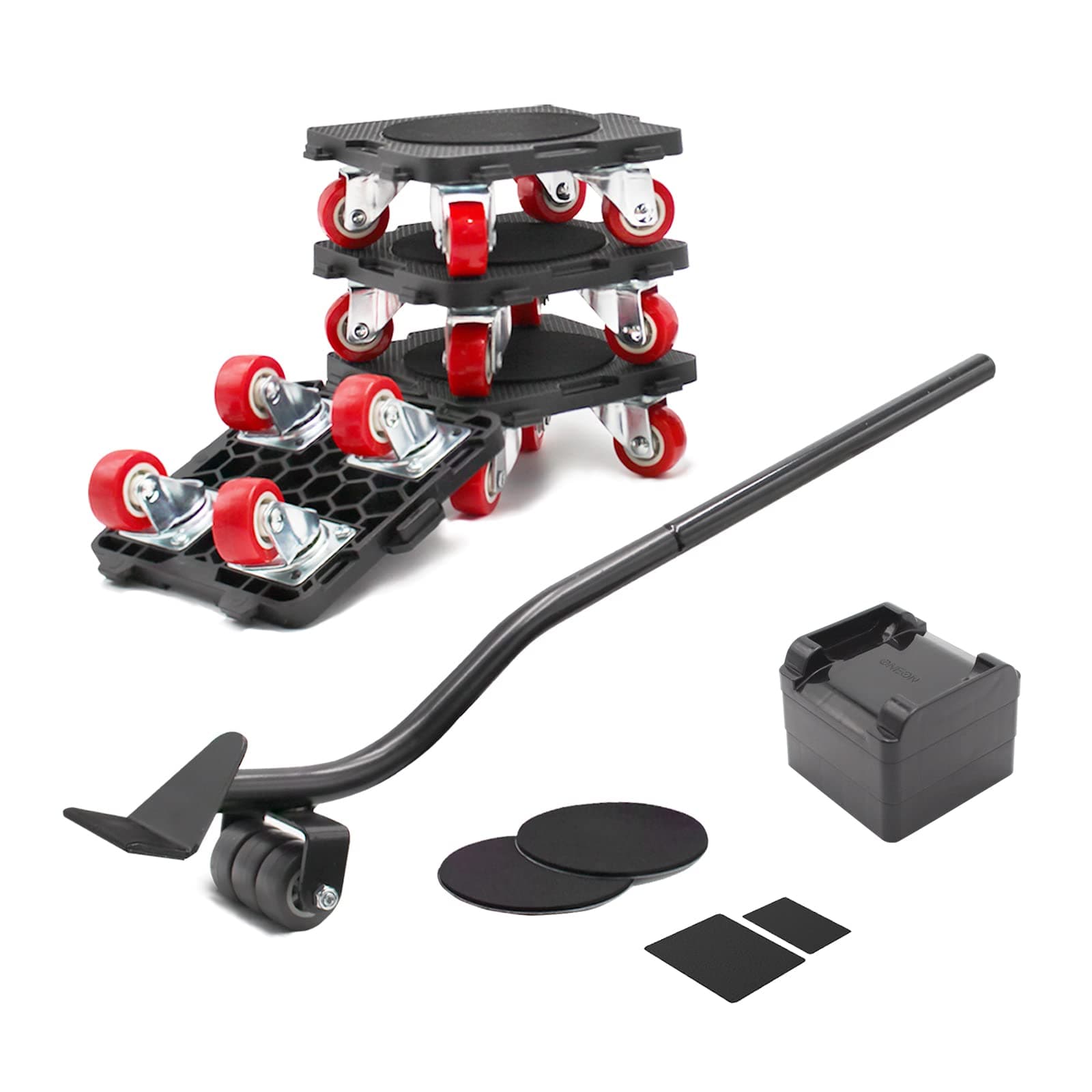 ONEON Kit Mover de Muebles Pesados con Elevador, Transportador con 4 Ruedas Puede Girar 360°, Aplicable a Manipulación de Refrigerador, Sofá, Closet