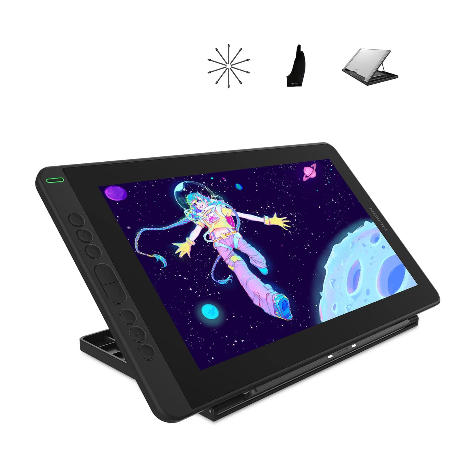 HUION Nuova Kamvas 13 Tavoletta Grafica con Schermo, Monitor per Disegni Grafici con Schermo Completamente Laminato, Nuova Penna PW517, Cavo di Type-C Supporto Dispositivo (Viola)