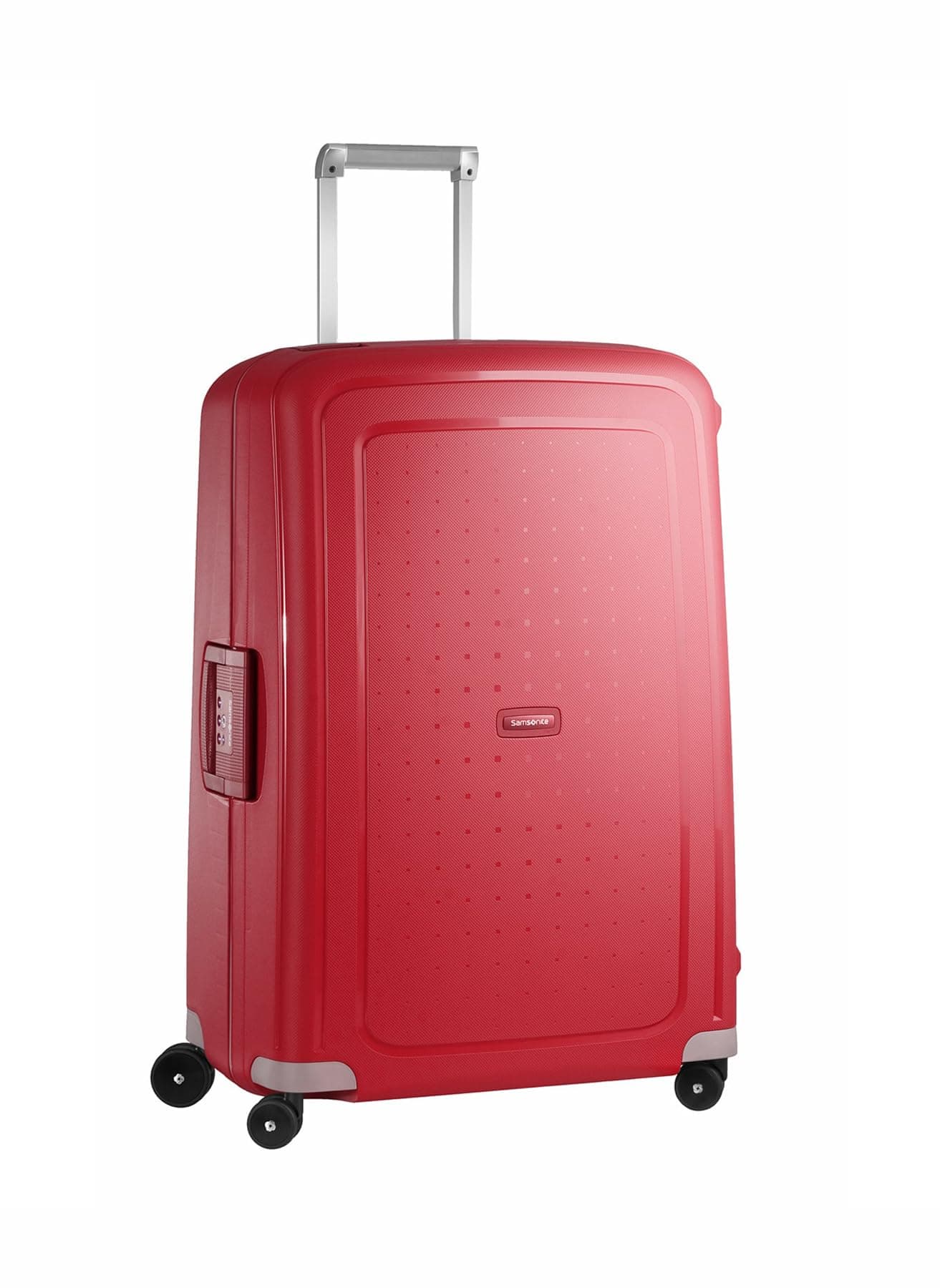 Samsonite S'Cure - Spinner L Valigia, L 75 cm, 102 L, Rosso (Crimson Red)