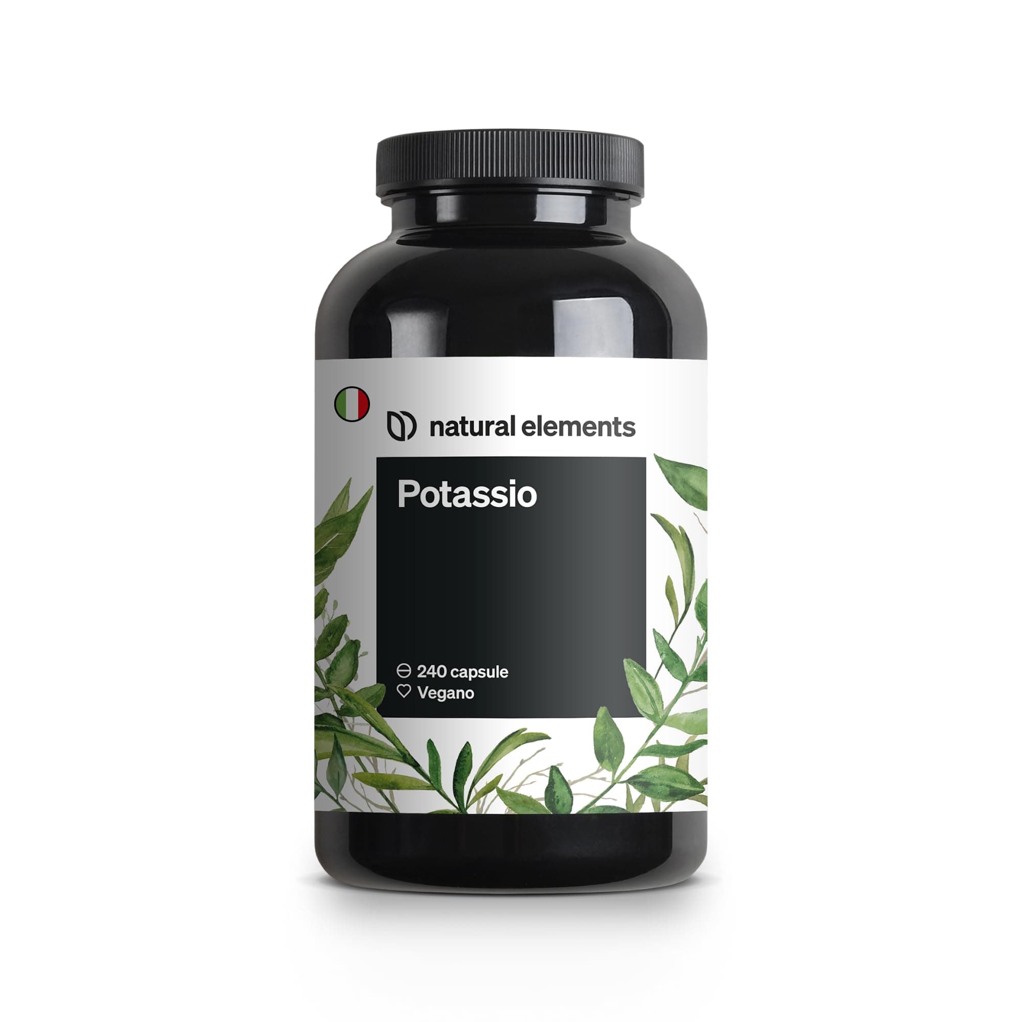 Potassio Integratore – 240 capsule vegane con 800mg di potassio elementare (da citrato di potassio) per dose giornaliera – per la pressione sanguigna, il funzionamento dei muscoli e il sistema nervoso