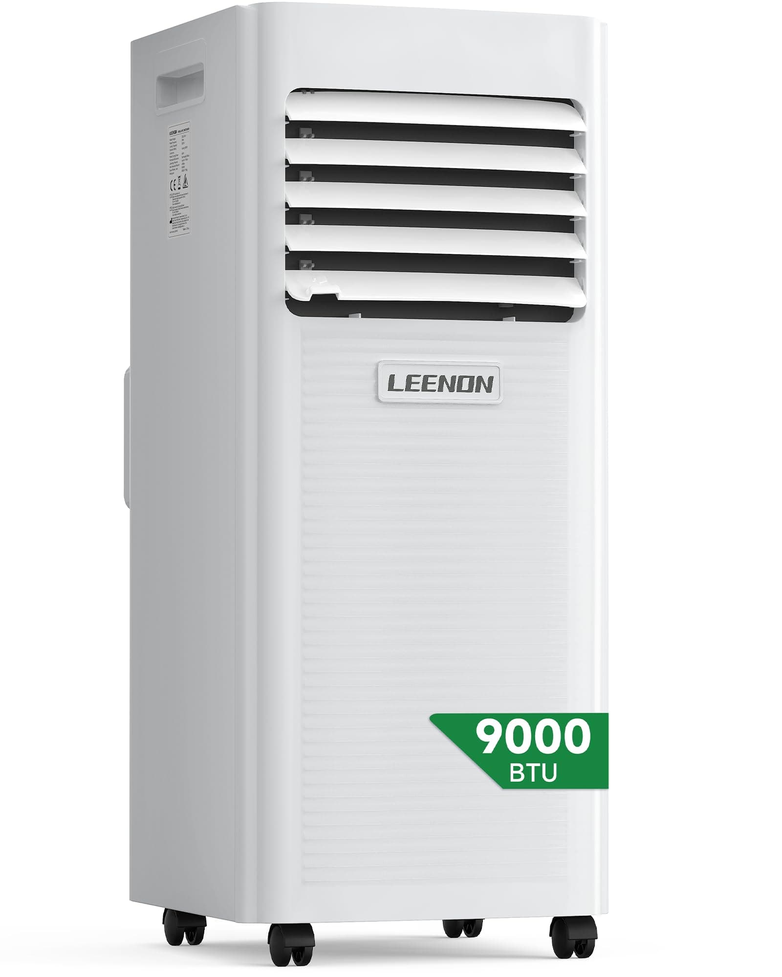 LEENON Climatiseur Mobile 9000 BTU, 4 en 1 Climatisation avec Déshumidificateur et Mode Sommeil, Clim Mobile Silencieuse, Kit Fenêtre Fourni, Télécommande, Minuterie 24H, usqu'à 35m² Maison Bureau