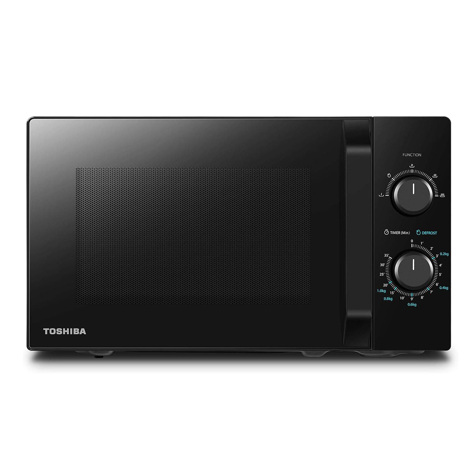 Toshiba Micro-ondes 20L MW2-MM20P(BK), Micro-ondes sur Pied, 700W, 5 Niveaux de Puissance, avec Décongélation Facile, éclairage LED à l'intérieur, Noir