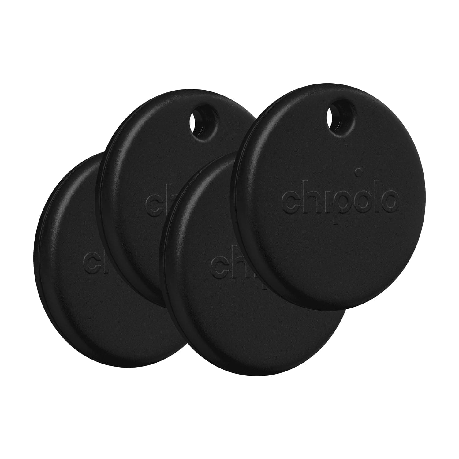 Chipolo POP Tracker Tag - Coloré, Compatible, traqueur Bluetooth Puissant avec Appel de Votre téléphone et Alerte Hors de portée, Fonctionne avec Find Hub sur Google ou Apple Find My (Noir)