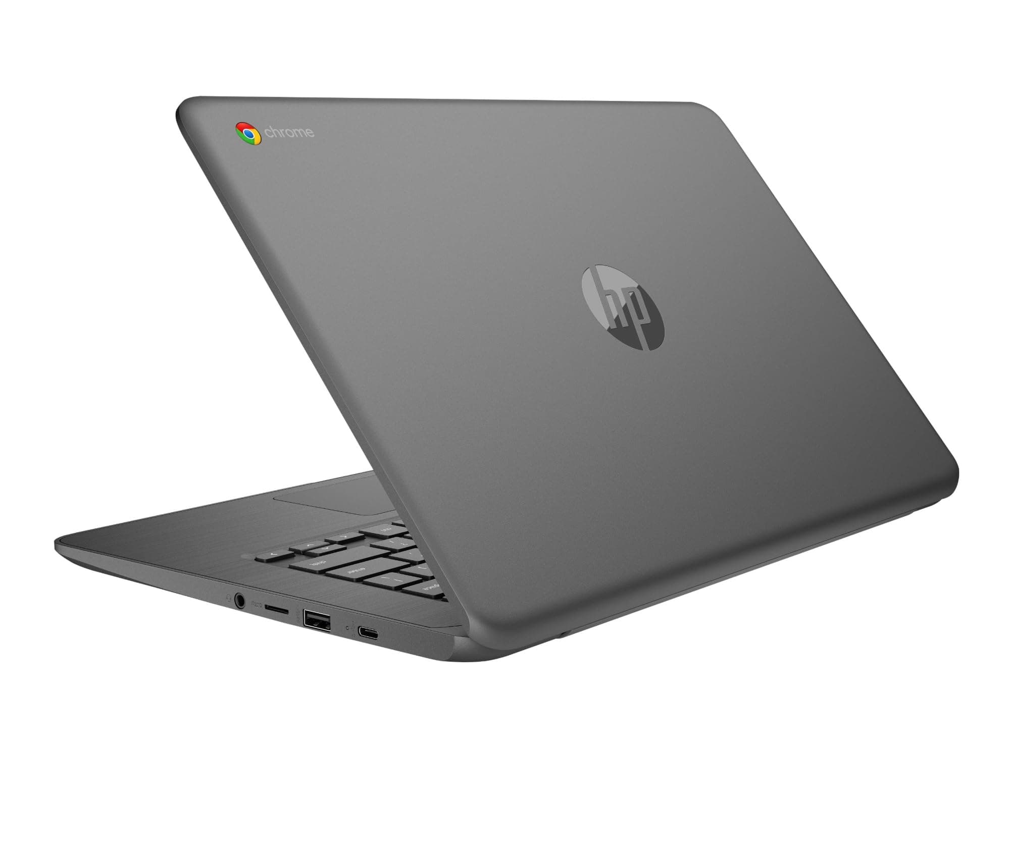 HP Chromebook 14a-ne1000sl Notebook, Intel Celeron N4500, 4GB RAM, 64GB eMMC, Display 14" HD Antiriflesso SVA, Intel UHD Graphics, ChromeOS, Grigio