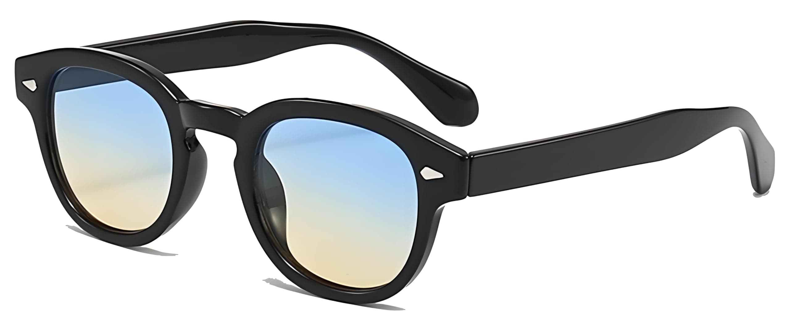 LHSDMOAT Occhiali da sole sportivi ovali vintage Depp stile anni '70 da uomo donna, occhiali da sole moda UV400 colorati per viaggi di festa alla guida