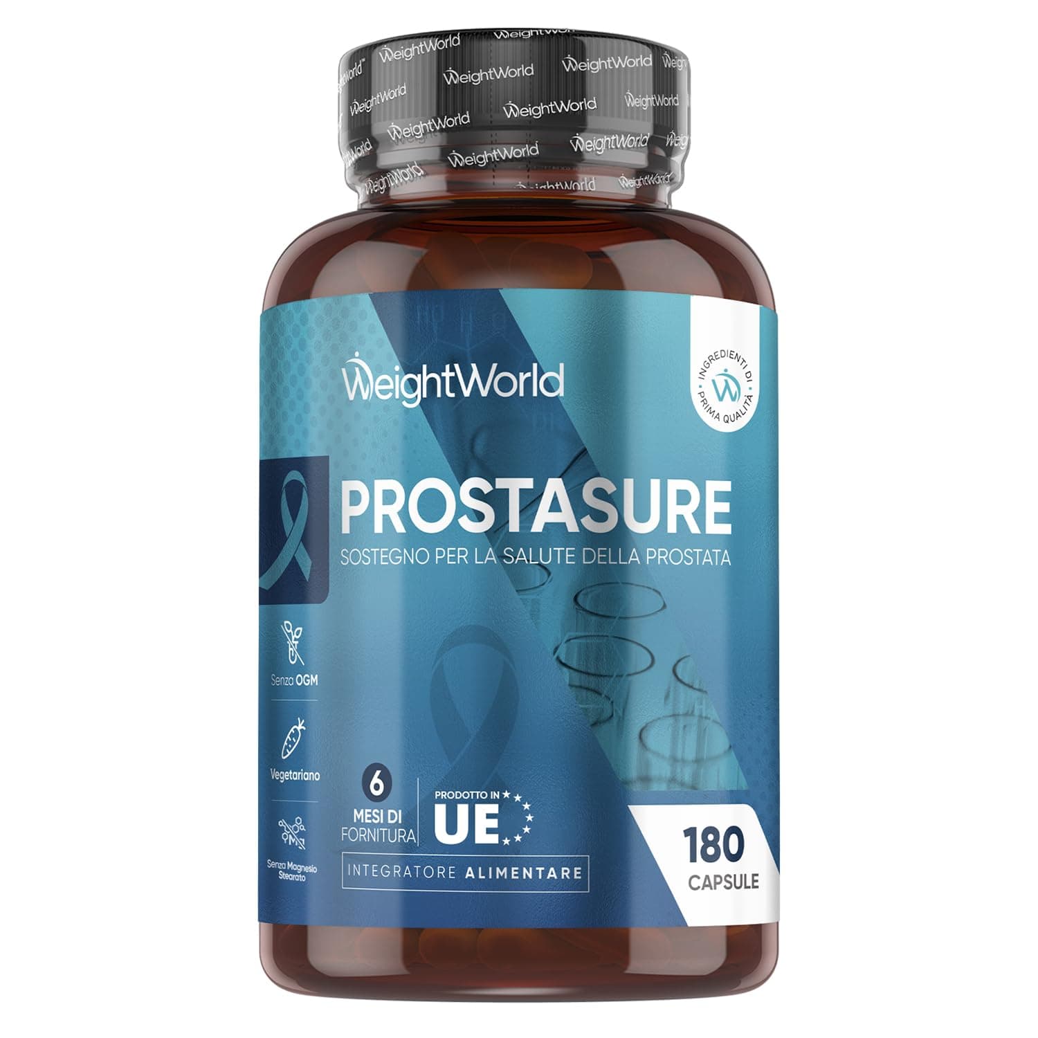 Serenoa Repens in 180 Capsule Vegetariane, 1 Capsula al Giorno (6 Mesi), Estratto 20:1 di Saw Palmetto, Semi di Zucca, Ortica Foglie, Zinco, Vitamina D3, B6, Integratore Uomo Senza Magnesio Stearato