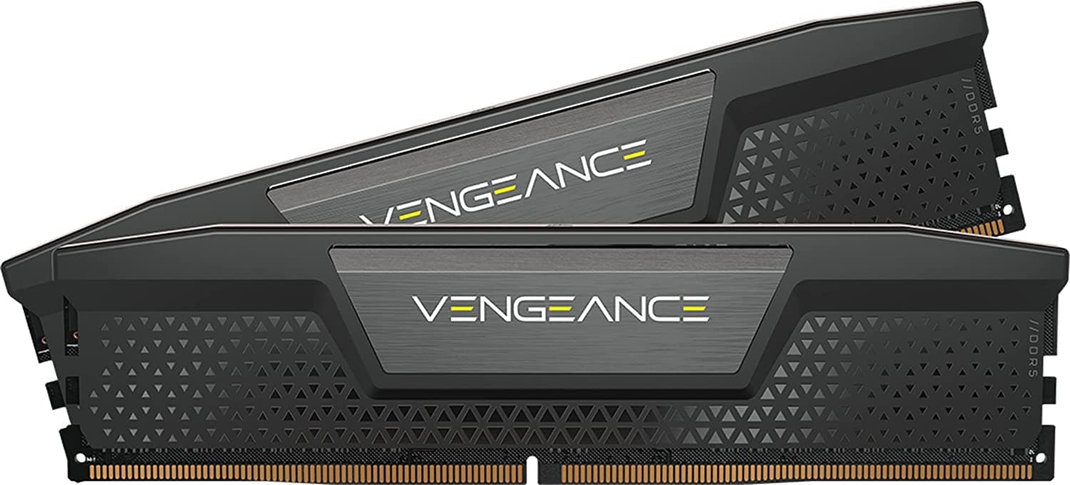 CORSAIR VENGEANCE DDR5 RAM 32GB (2x16GB) 6000MHz CL30 Intel XMP Compatibile iCUE Memoria per Computer - Nero (CMK32GX5M2B6000C30)