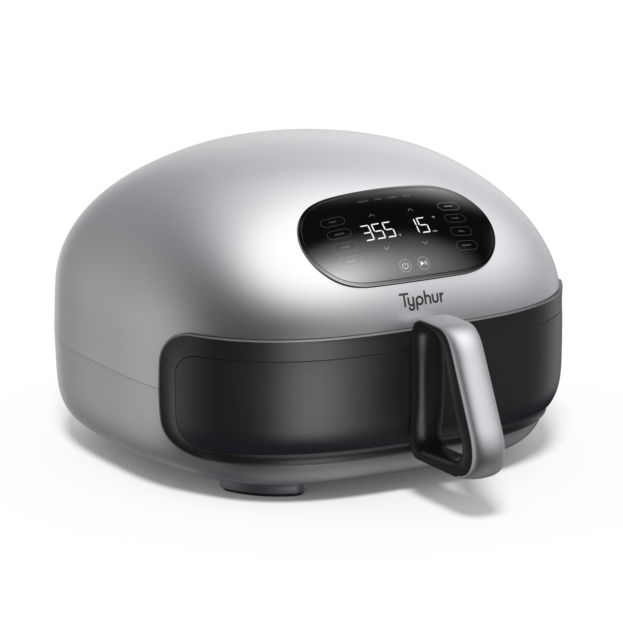 Typhur Dome 2 Air Fryer 15-in-1, 5,3L Friteuse Sans Huile, N°1 Vitesse Cuisson Flux d'air Innovant, Friteuse à Air Numérique Intelligente Autonettoyante, Panier Friteuse Électrique LED Écran Tactile