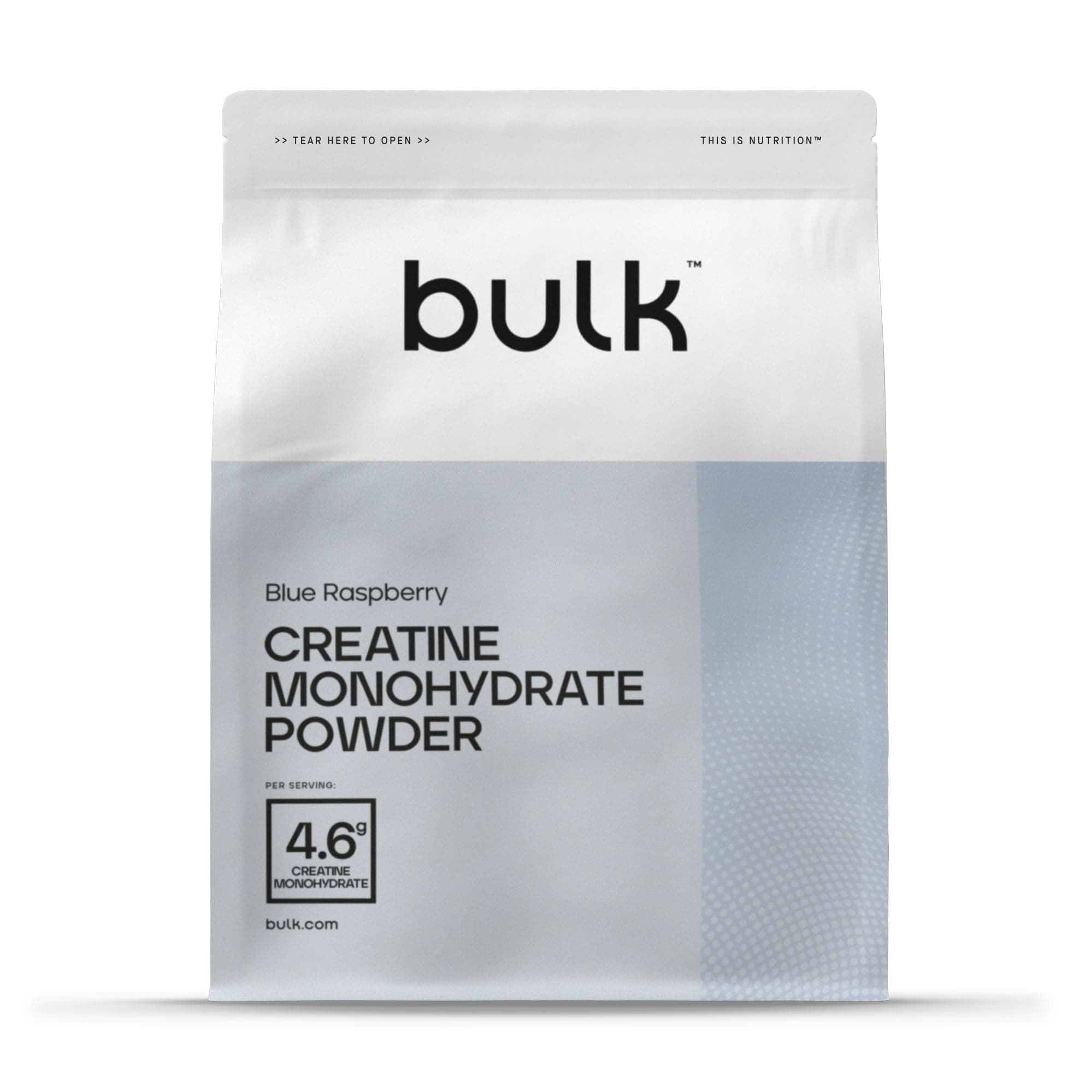 Bulk Creatina Monoidrato Polvere 500 g | 147 porzioni | Creatina micronizzata pura | Lampone blu | Vegano e Halal | Ideale per fitness, allenamento e palestra | Si scioglie facilmente